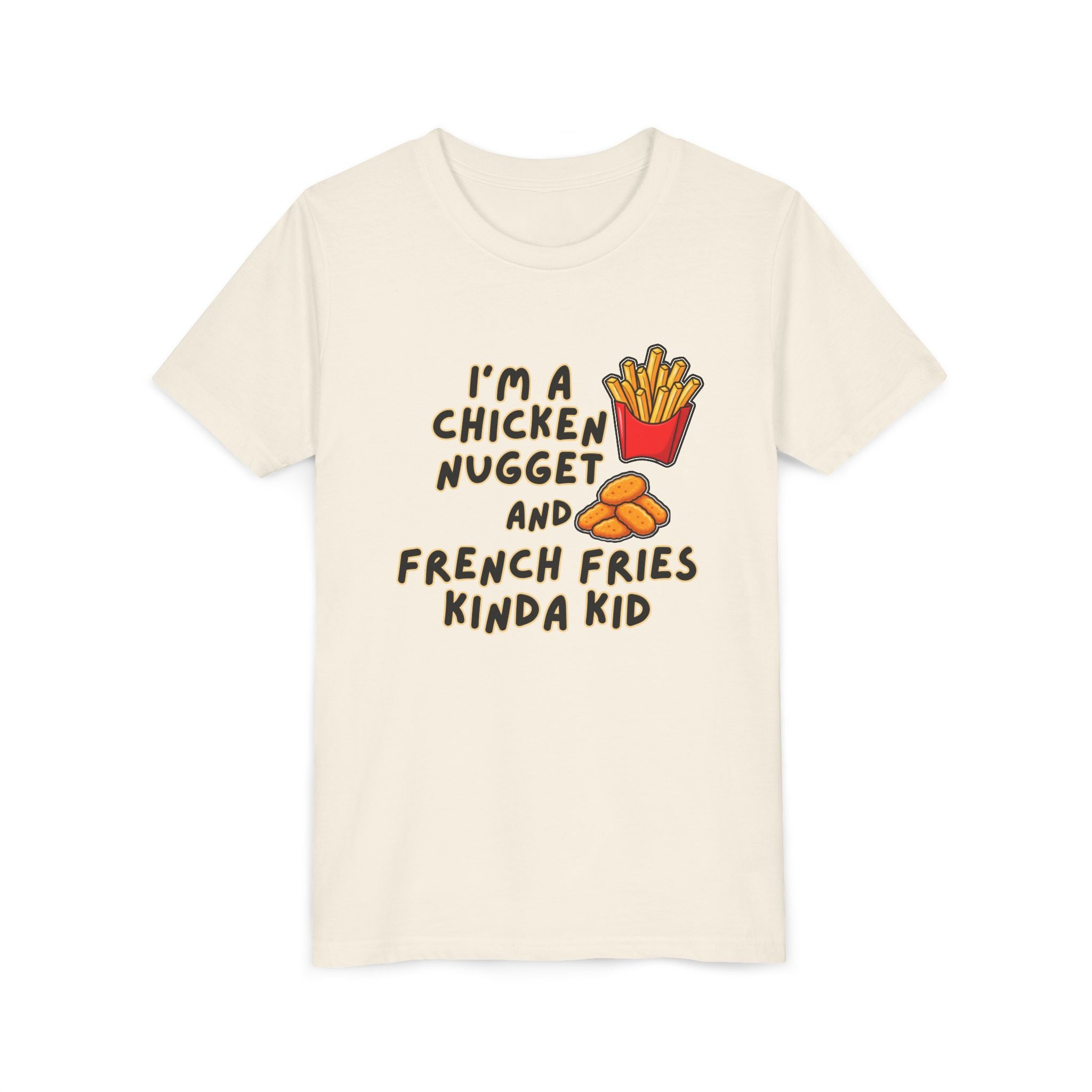 I'm A Chicken Nugget And French Fries Kinda Kid Youth Tee, Autism Picky Eater Shirt, Kids Food Humor Tee, Autism Sensory Eating Gift
