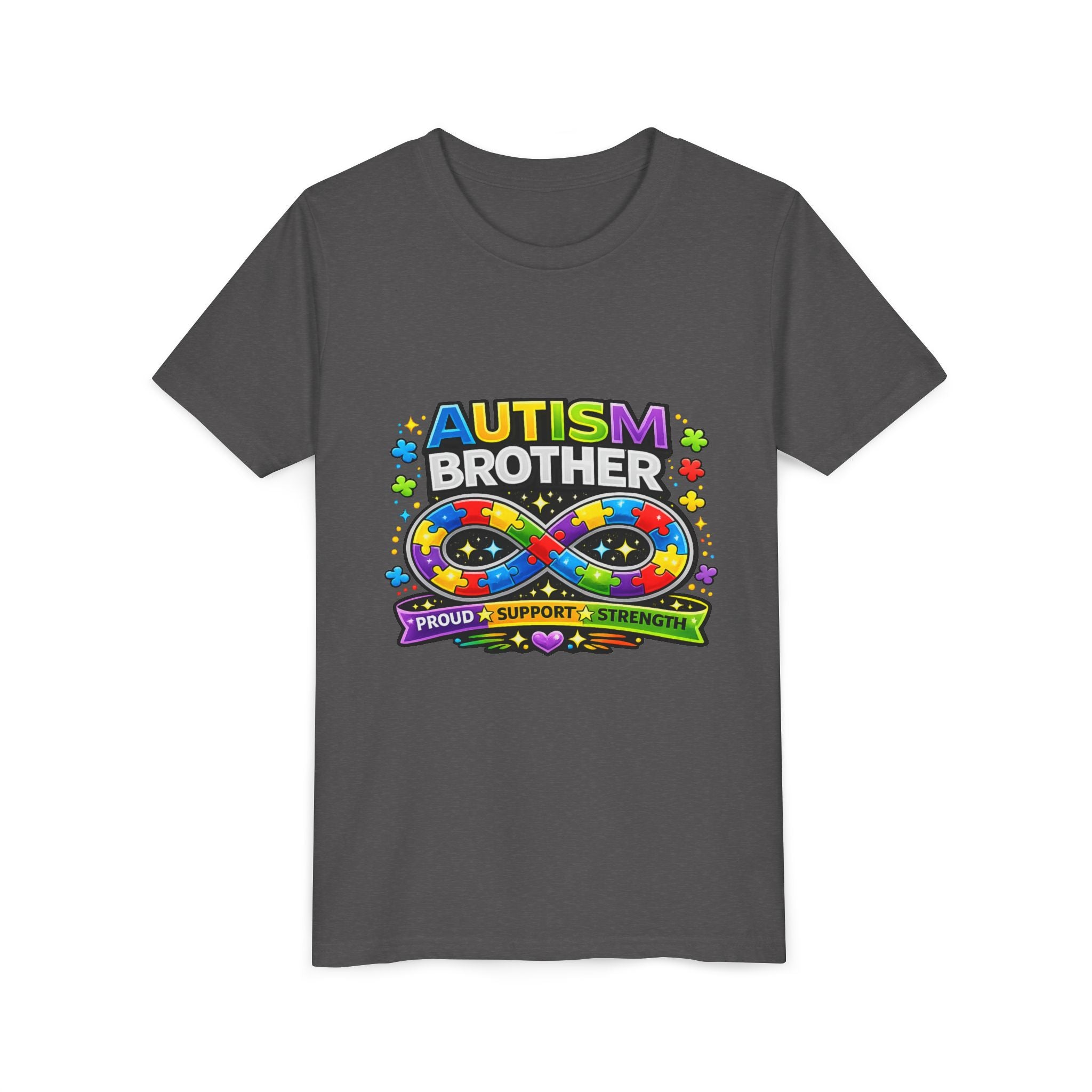 Autism Brother Shirt | Autism Sibling Tee | Infinity Puzzle Shirt | Proud Support Strength | Autism Acceptance Gift for Brother
