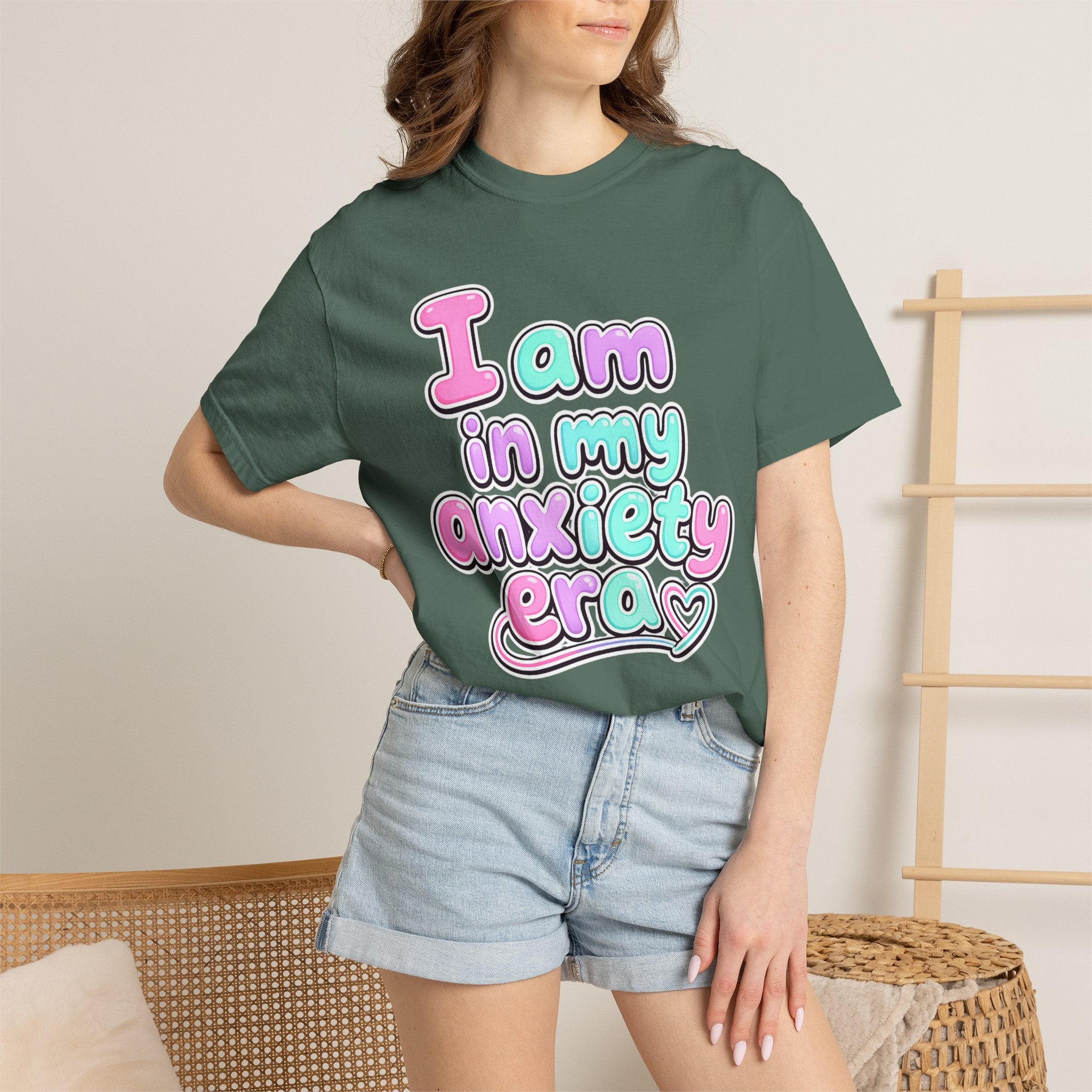 I Am In My Anxiety Era Shirt Anxiety Awareness T Shirt Mental Health Tee Cute Pastel Graphic Shirt Self Care Gift Unisex Apparel