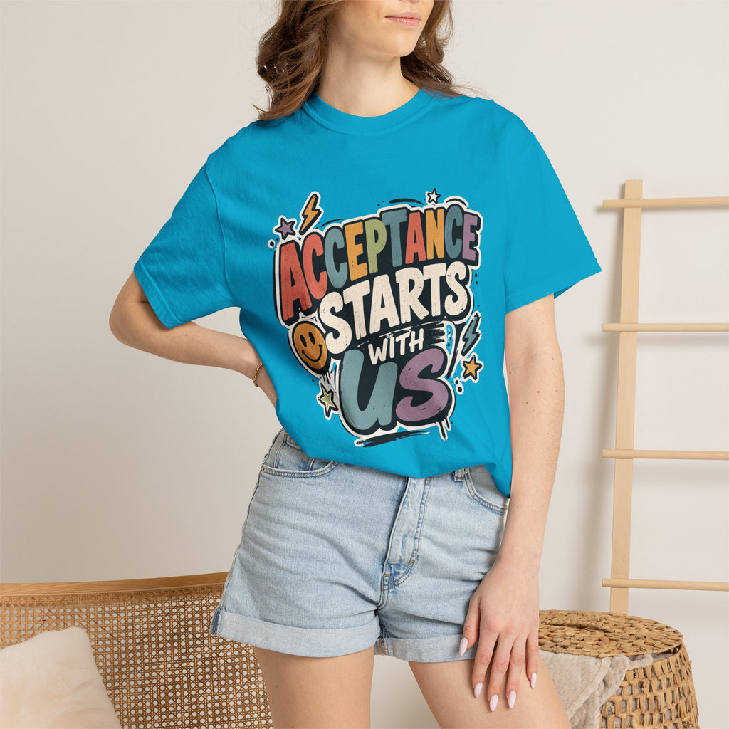 Autism Acceptance Shirt | Puzzle Heart Autism Awareness Shirt, Neurodiversity Inclusion Advocate Gift