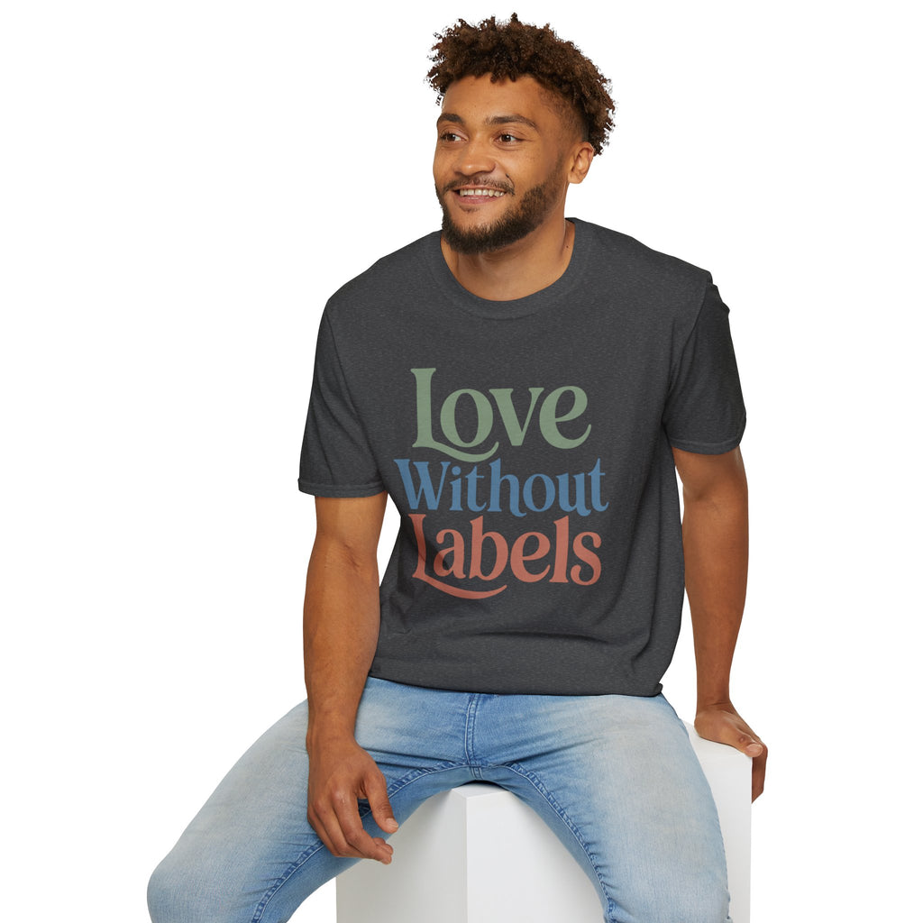 Love Without Labels T-Shirt, Inclusive Typography Tee, Autism Acceptance Shirt, Disability Inclusion Gift, Special Education Teacher Tee