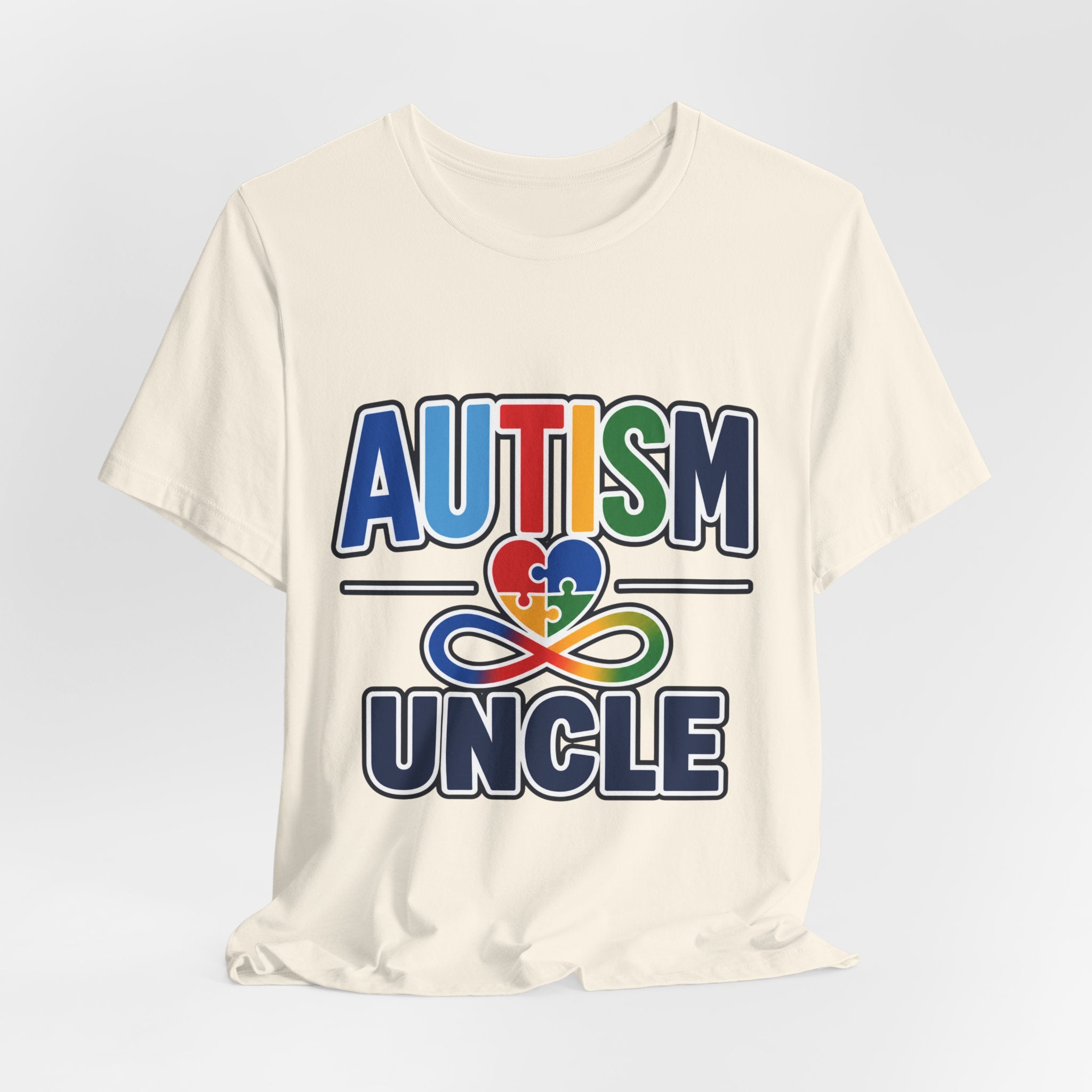 Autism Uncle Shirt | Proud Autism Uncle T-Shirt | Colorful Puzzle Ribbon Infinity Design | Autism Awareness & Acceptance Gift | Special Needs Family Apparel