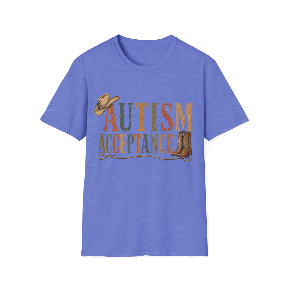 Autism Acceptance T-Shirt | Western Cowboy Hat Typography