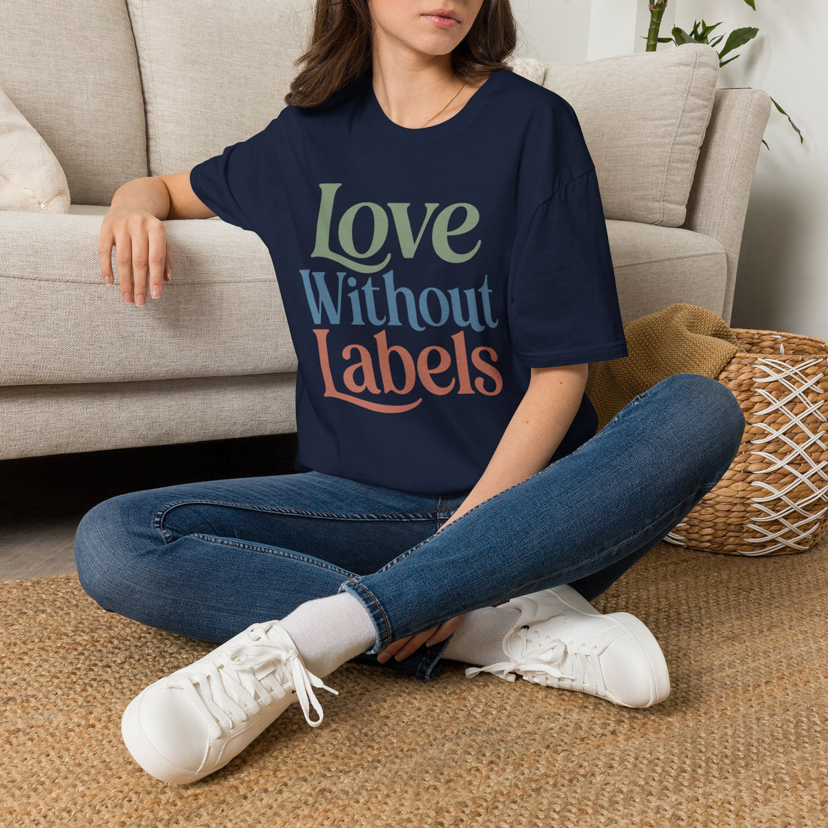 Love Without Labels T-Shirt, Inclusive Typography Tee, Autism Acceptance Shirt, Disability Inclusion Gift, Special Education Teacher Tee