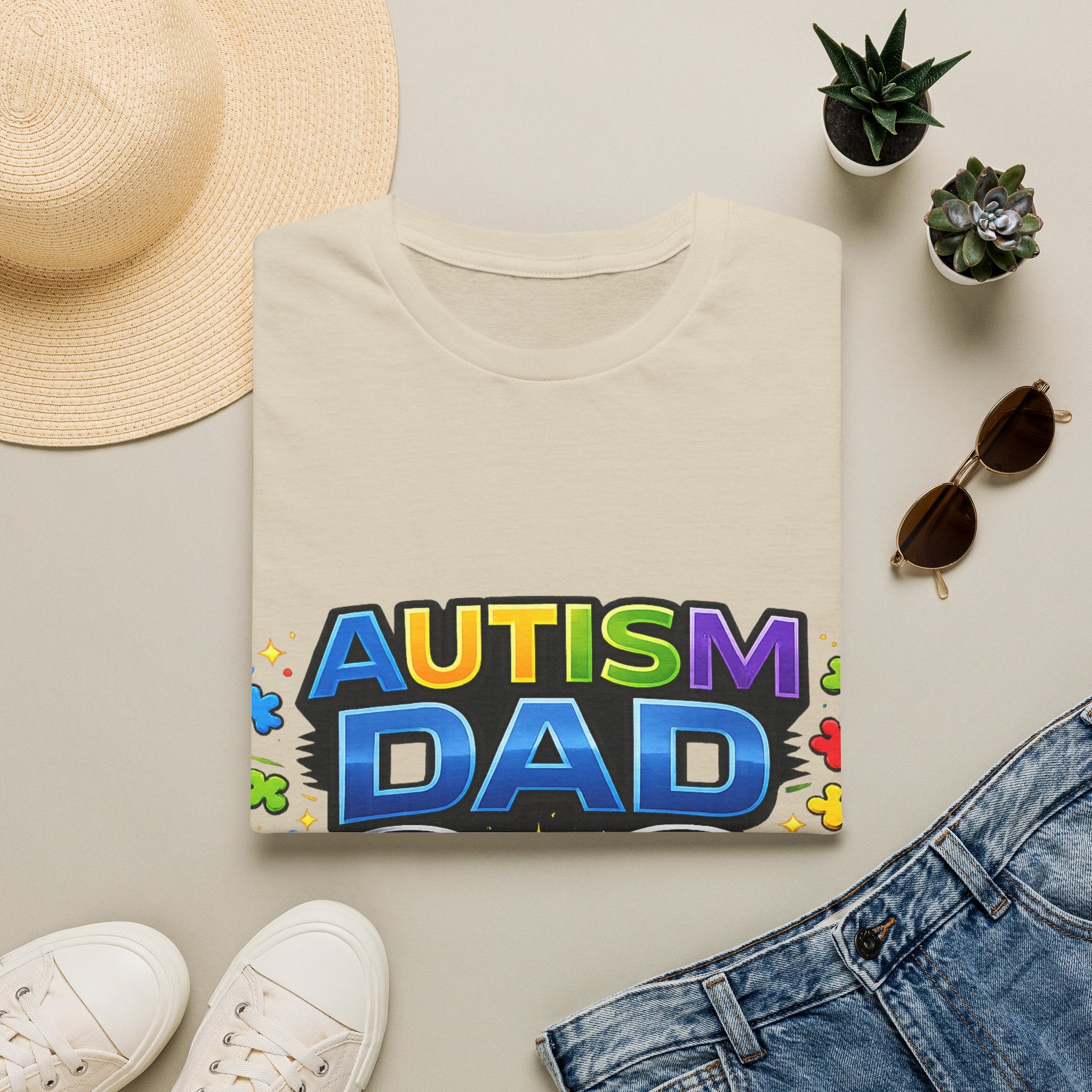 Autism Dad Shirt | Proud Autism Father Tee | Infinity Puzzle Ribbon T-Shirt | Autism Awareness Gift for Dad | Neurodiversity Support
