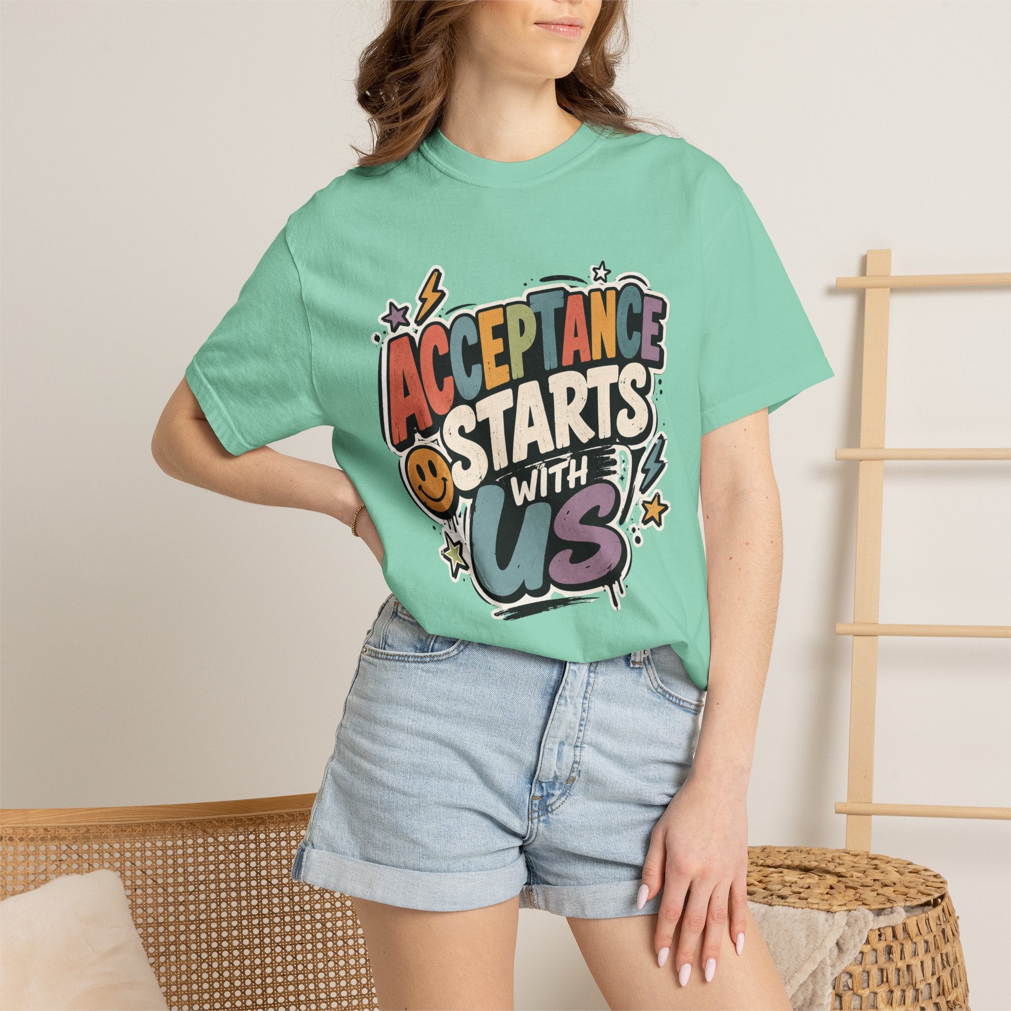 Autism Acceptance Shirt | Puzzle Heart Autism Awareness Shirt, Neurodiversity Inclusion Advocate Gift