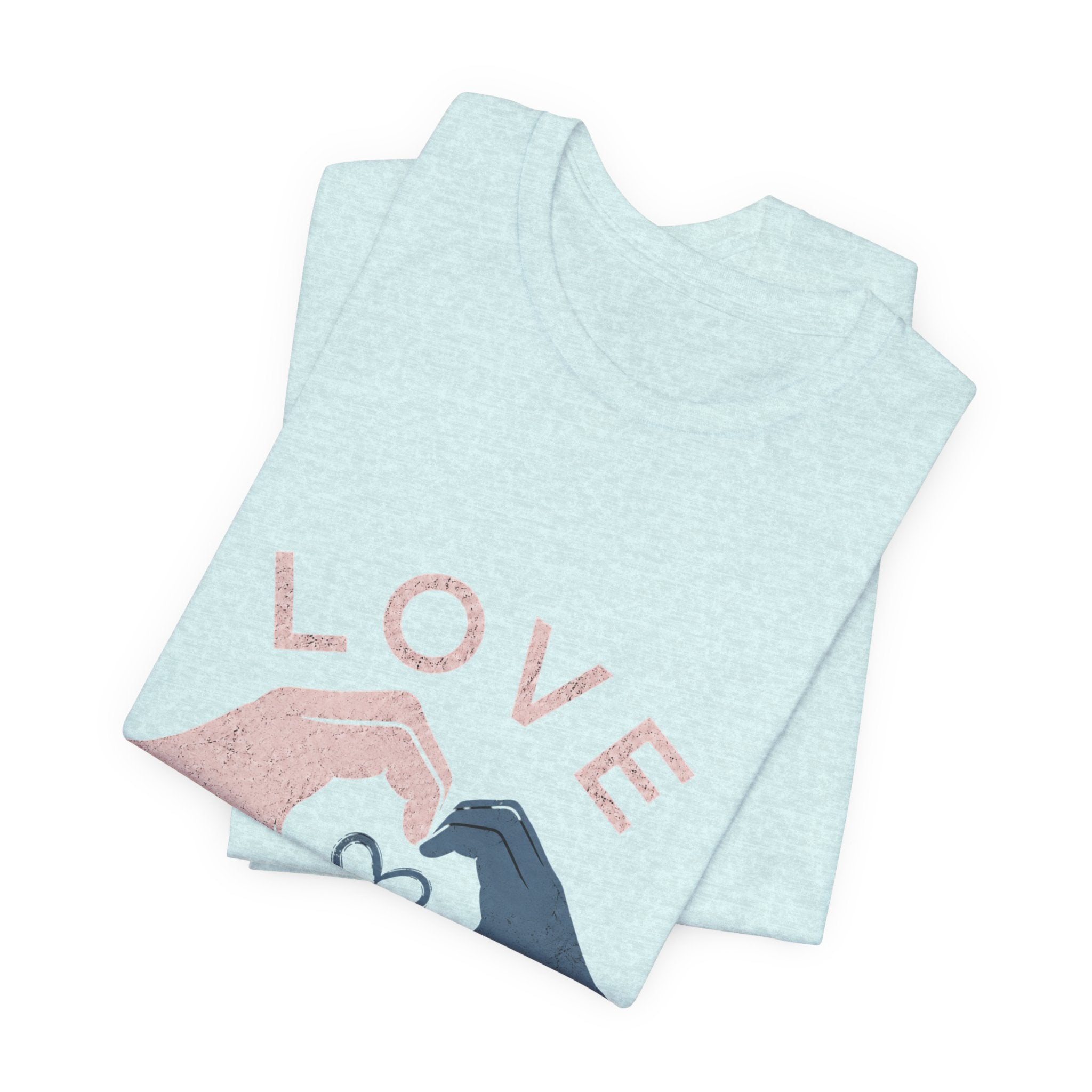 Love Makes Us Strong Autism Acceptance T-Shirt | Heart Hands Tee