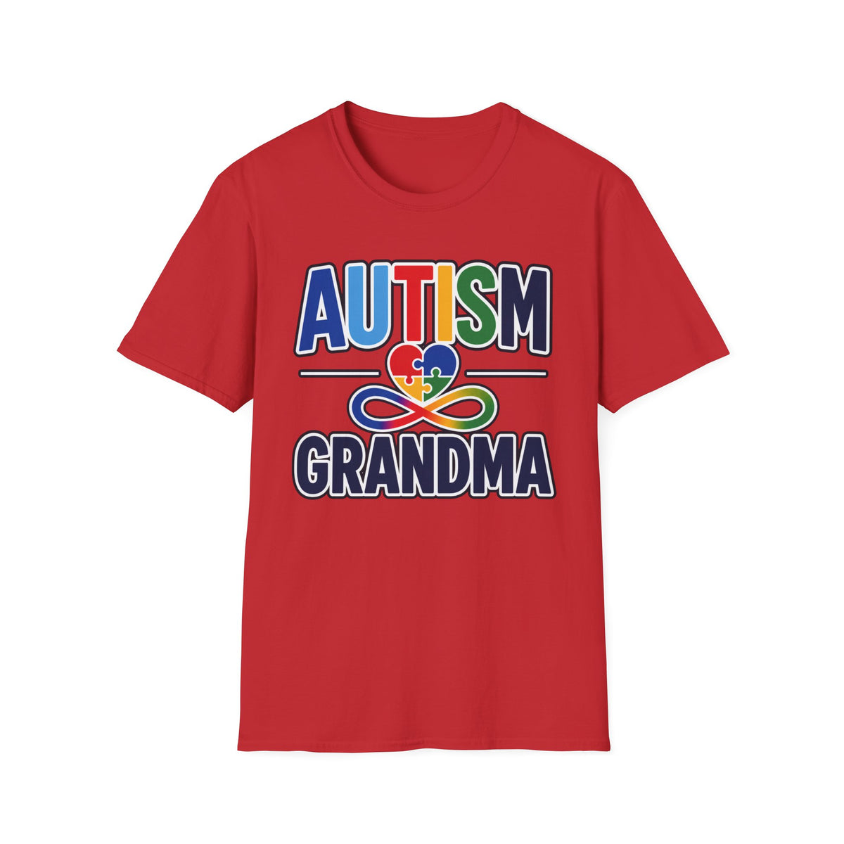 Autism Grandma Heart Puzzle Infinity Shirt, Autism Awareness T-Shirt, Autism Acceptance Grandma Gift, Neurodiversity Family Apparel