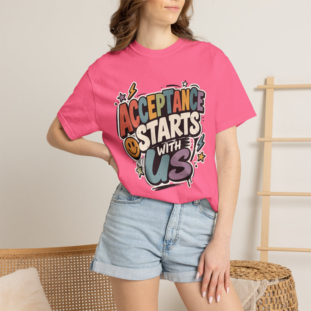 Autism Acceptance Shirt | Puzzle Heart Autism Awareness Shirt, Neurodiversity Inclusion Advocate Gift