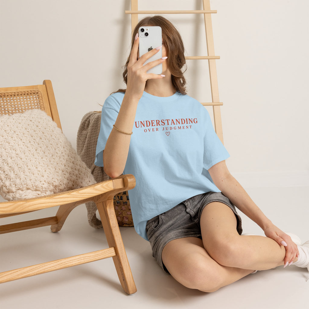 Understanding Over Judgment Tee, Compassion Message Shirt, Mental Health Awareness T-Shirt, Kindness Empathy Gift, Special Ed Teacher