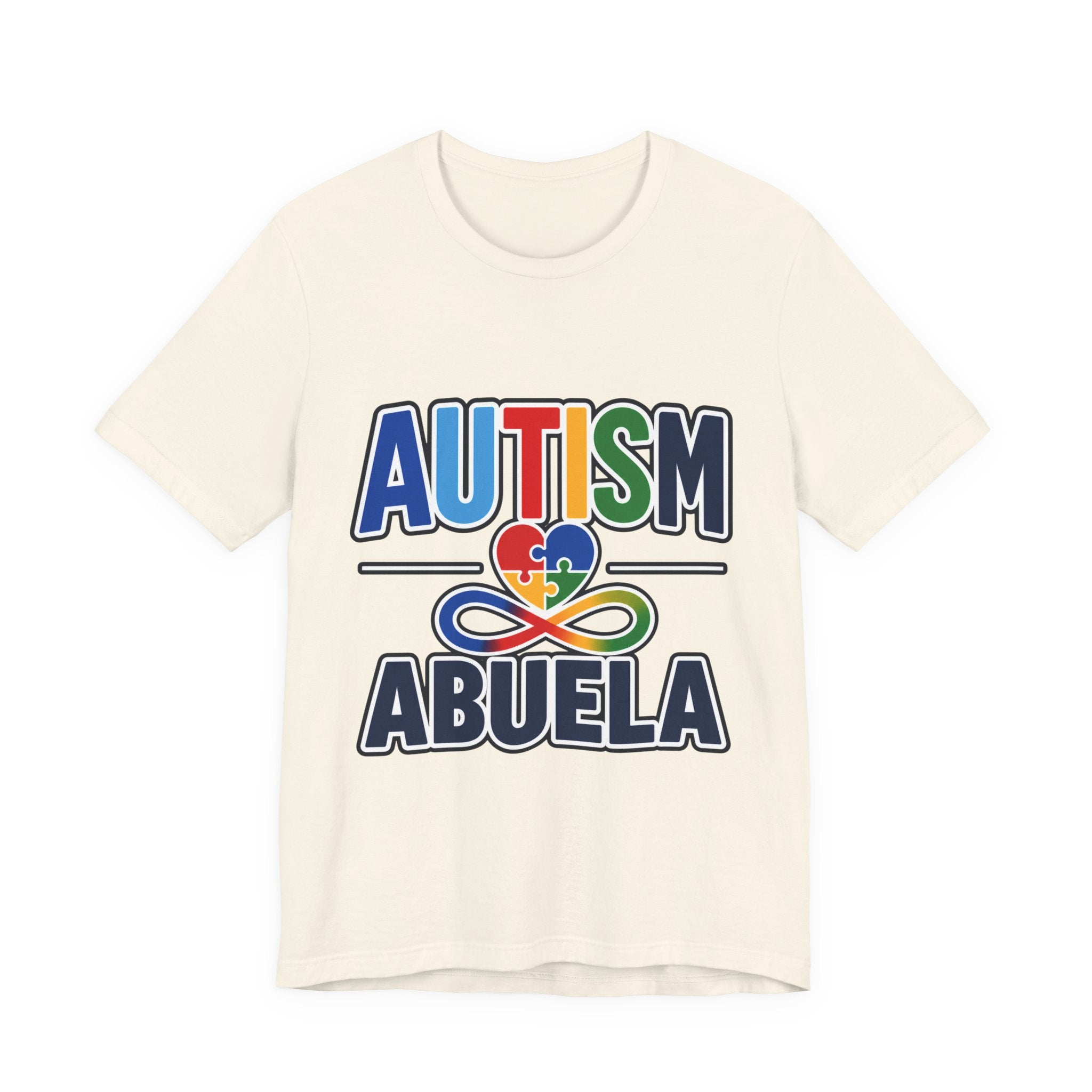 Autism Abuela Shirt | Spanish Autism Grandma T-Shirt | Puzzle Heart Infinity Design | Autism Awareness & Acceptance Gift