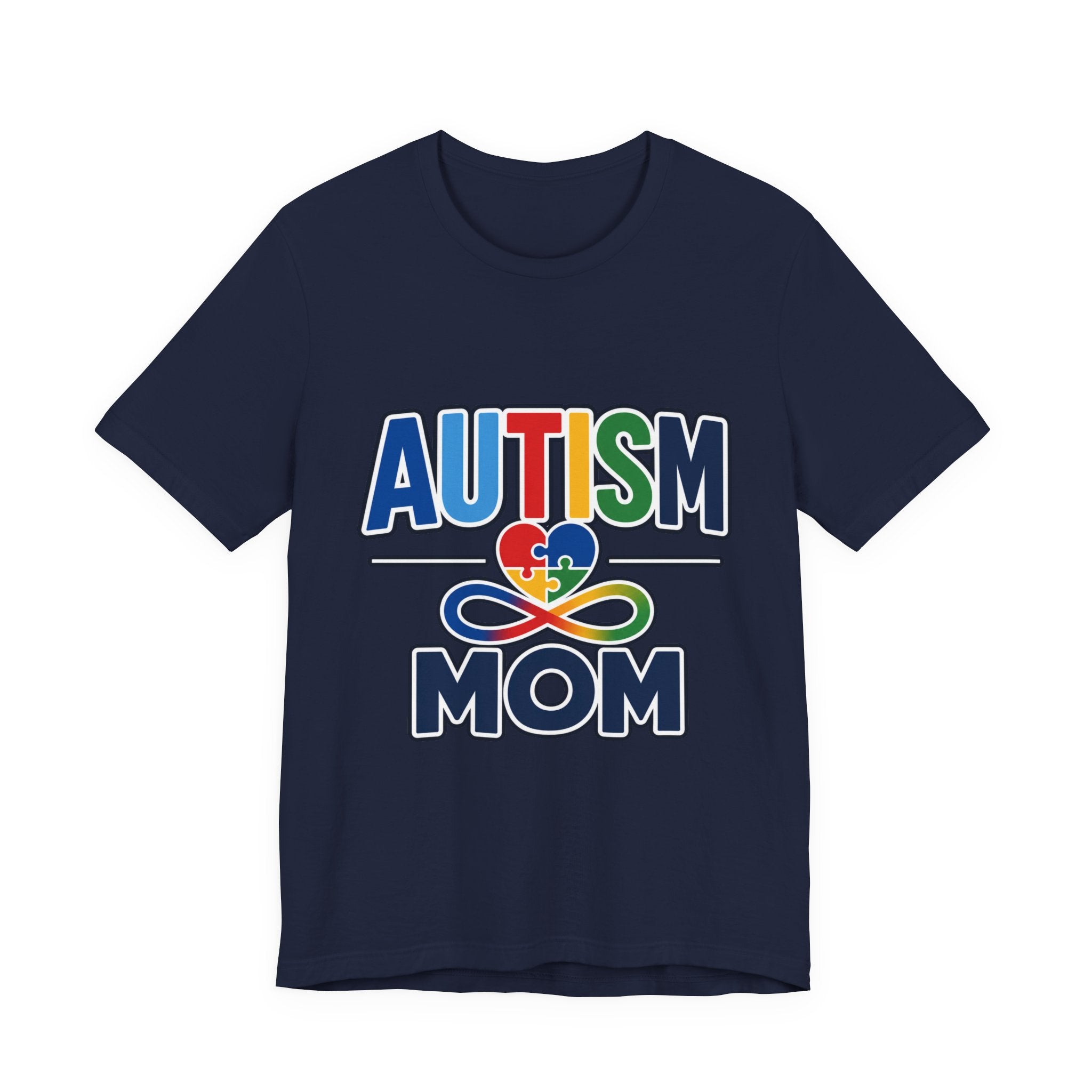 Autism Mom Shirt | Rainbow Puzzle Heart Infinity T-Shirt | Proud Autism Mom Tee | Autism Awareness & Acceptance Gift for Mothers