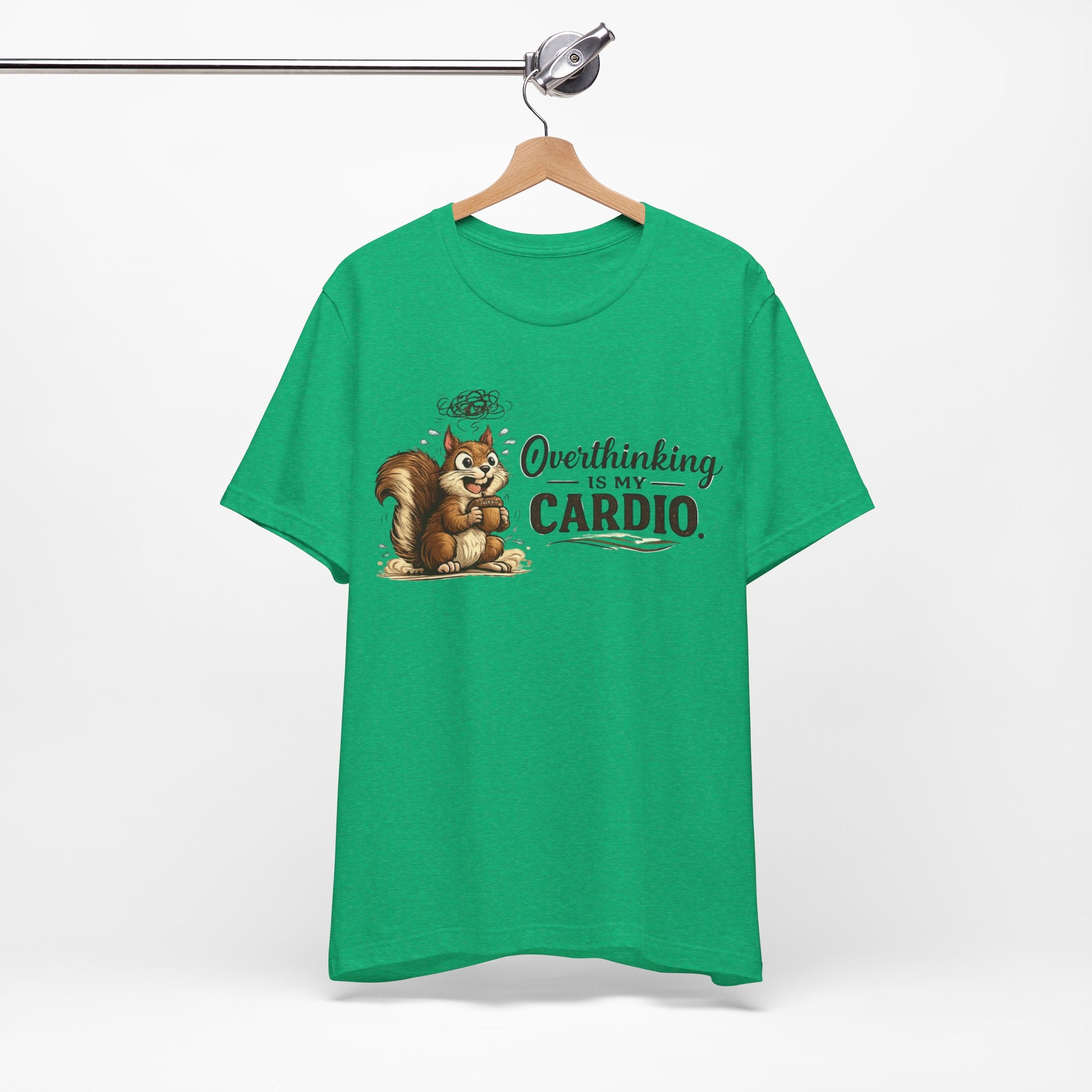 Overthinking Is My Cardio Shirt Funny Anxiety T Shirt ADHD Overthinking Tee Squirrel Graphic Mental Health Gift Neurodivergent Apparel