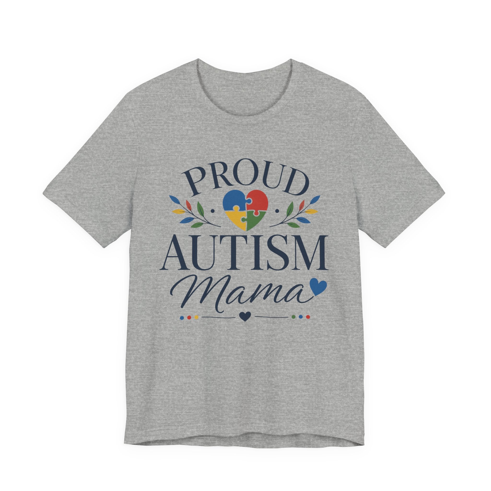 Proud Autism Mama T-Shirt | Puzzle Heart Mom Tee