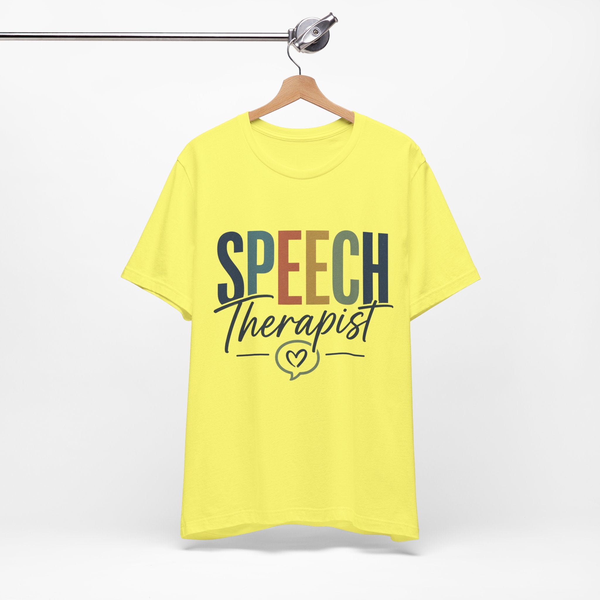 Speech Therapist Shirt | SLP T-Shirt | Heart Typography Graphic Tee | Speech Language Pathologist Gift | Therapist Appreciation Apparel
