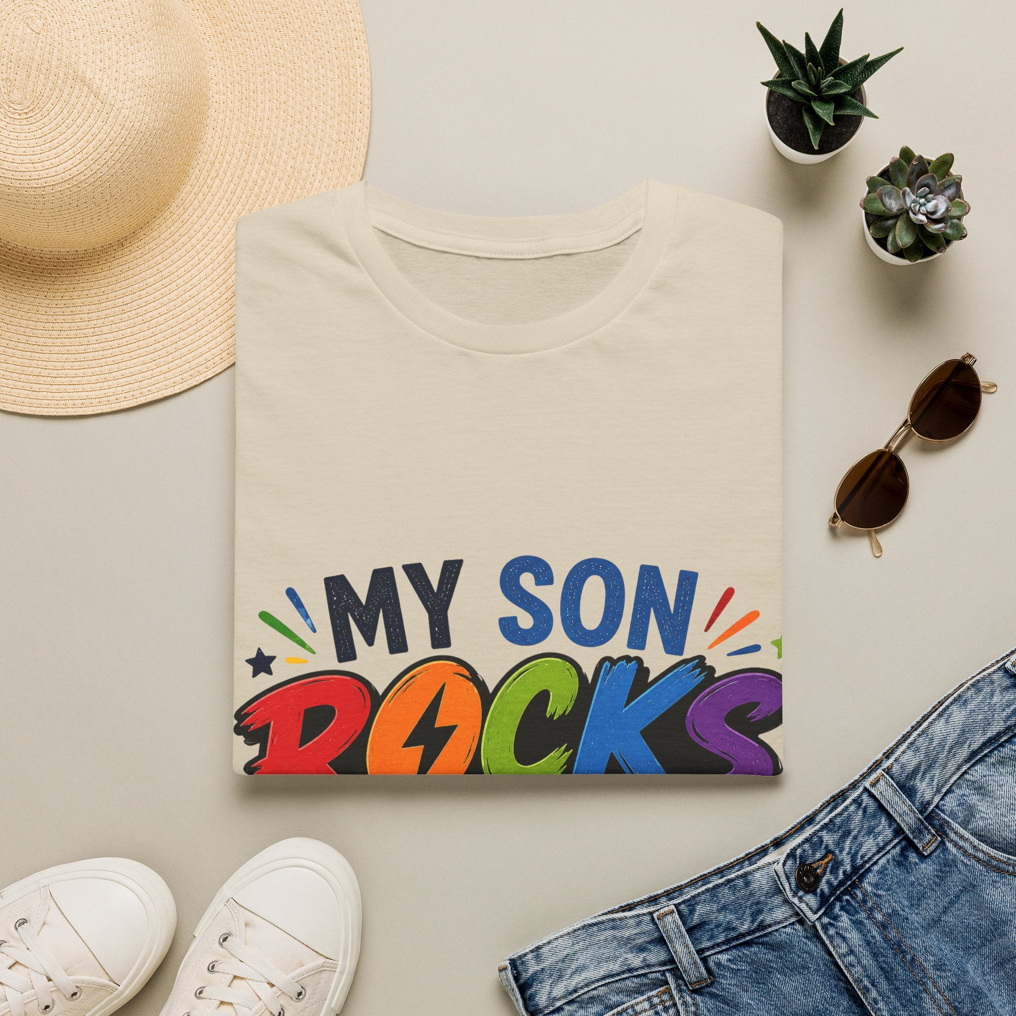 My Son Rocks the Spectrum Shirt, Autism Mom Shirt, Proud Autism Parent Tee, Autism Acceptance T-Shirt, Special Needs Mom Apparel