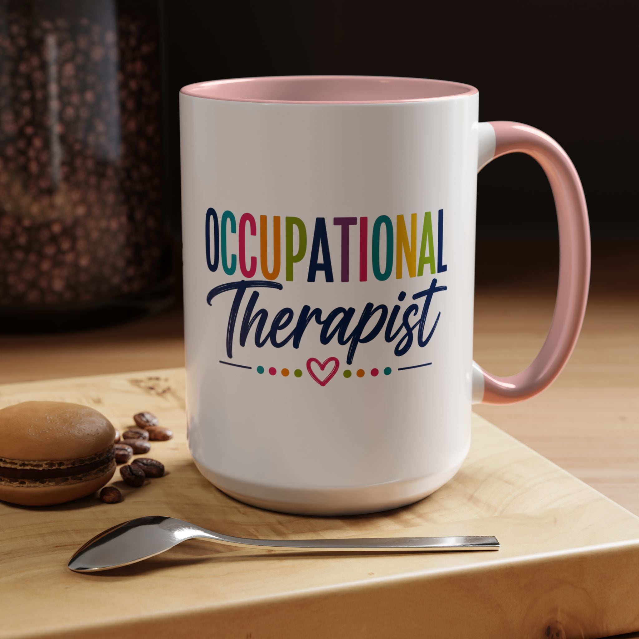 Occupational Therapist Mug | Accent Coffee Mug, Colorful Script 11oz 15oz