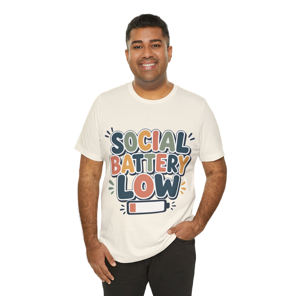 Social Battery Low T-Shirt — Funny Introvert Tee