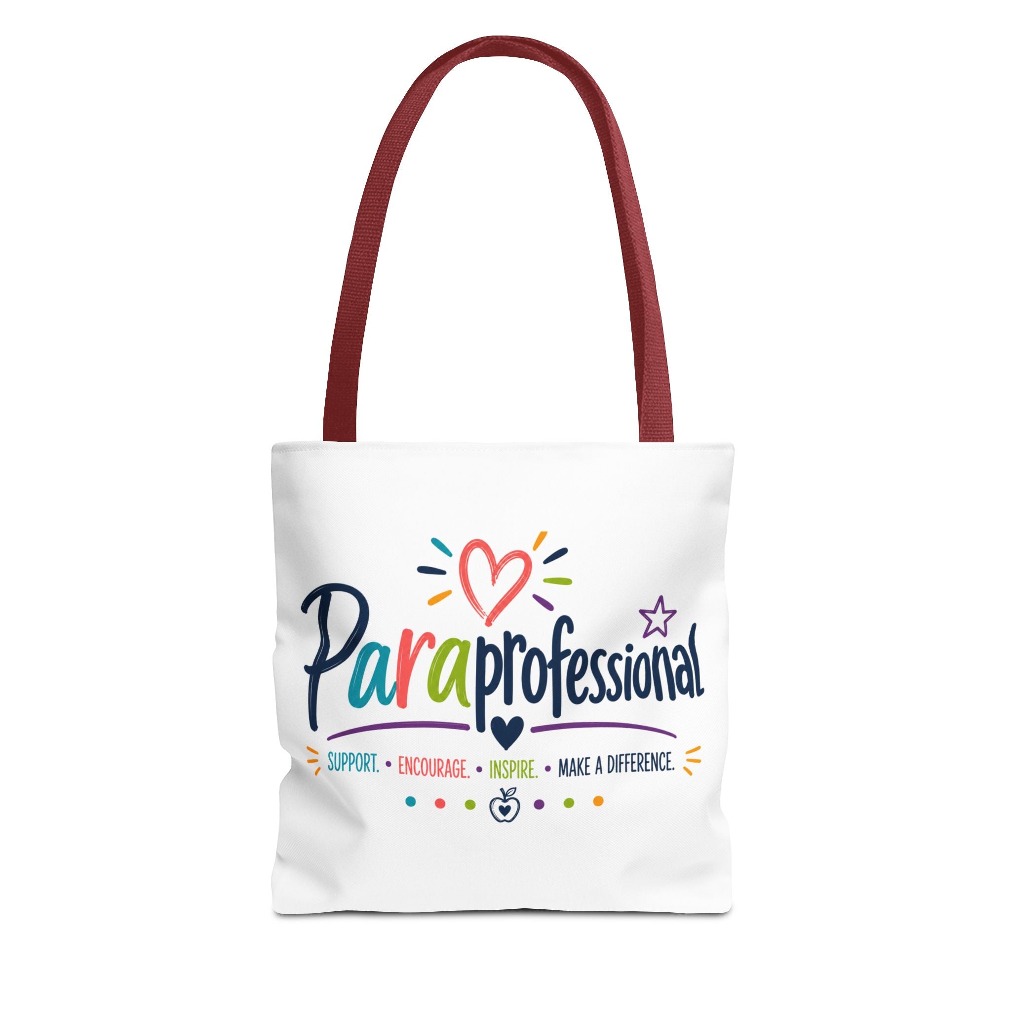 Paraprofessional Heart Logo Tote Bag | School Staff Appreciation