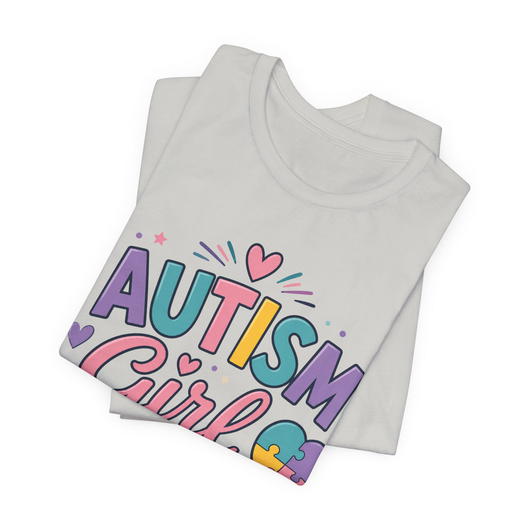 Autism Girl Mom T-Shirt | Puzzle Heart Mom Tee, Neurodiversity Support