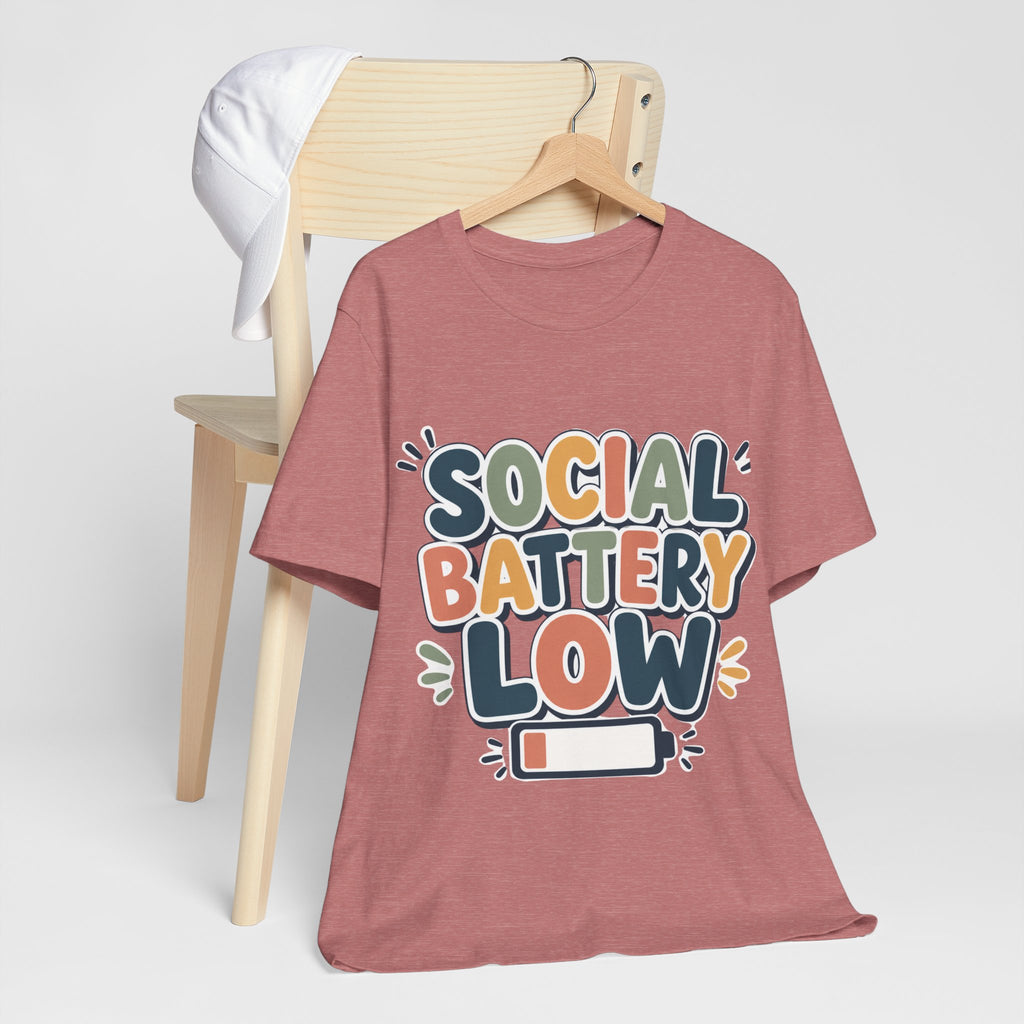 Social Battery Low T-Shirt — Funny Introvert Tee
