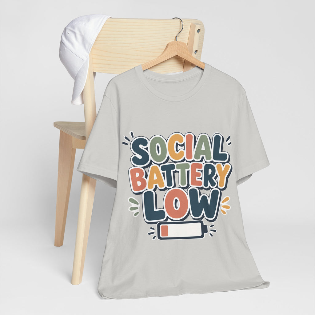 Social Battery Low T-Shirt — Funny Introvert Tee