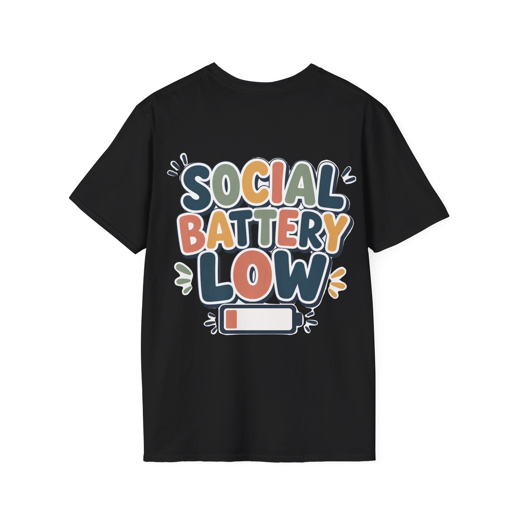 Social Battery Low Shirt | Introvert Tee | Funny Social Anxiety Shirt | Neurodivergent Apparel | ADHD Autism Mental Health Gift