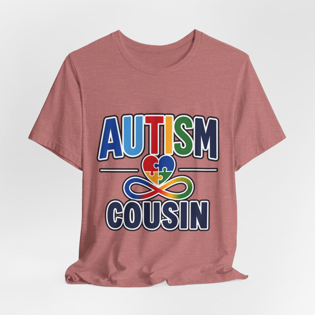 Autism Cousin Shirt | Proud Autism Cousin T-Shirt | Puzzle Heart Infinity Design | Autism Awareness & Acceptance Gift | Special Needs Family Apparel Tee