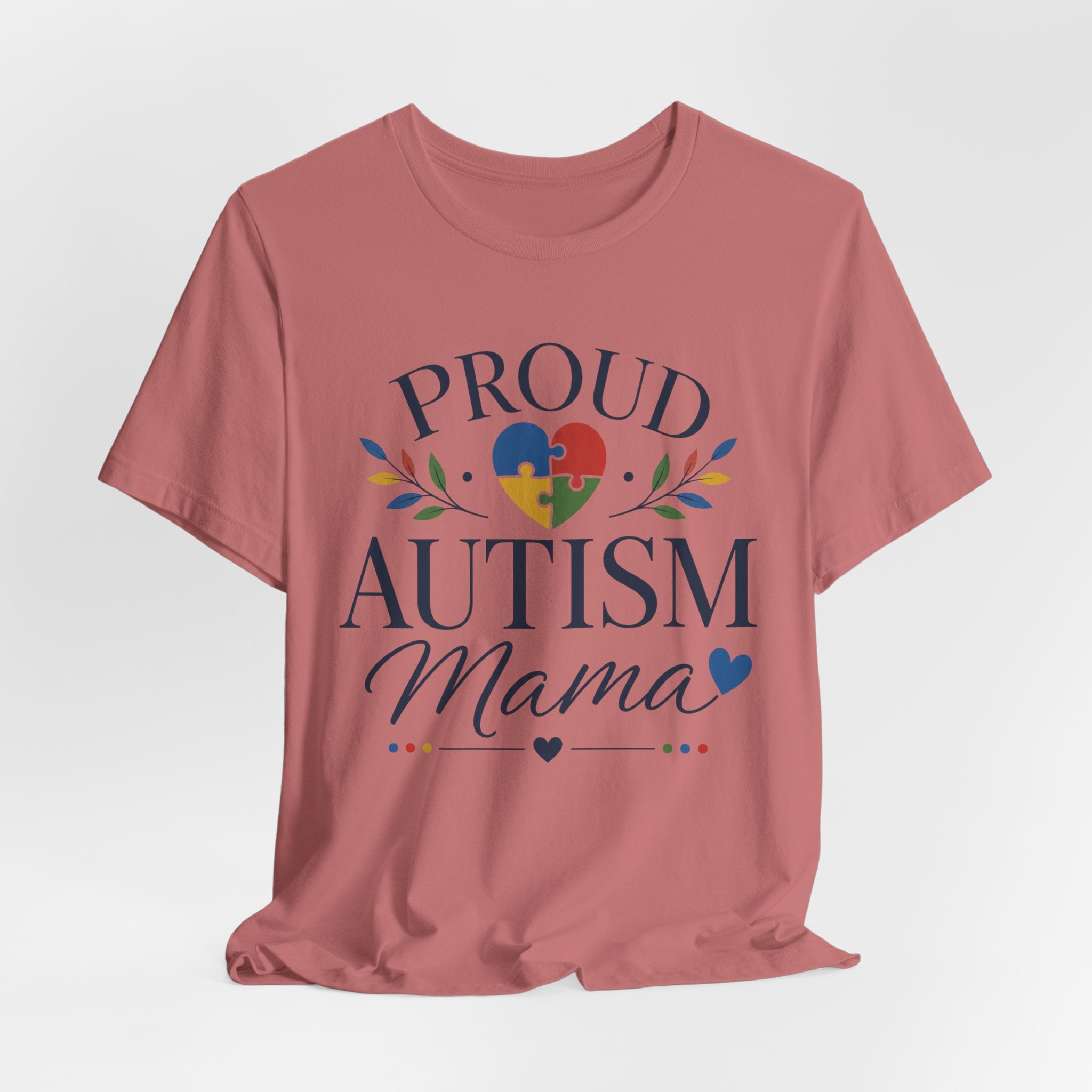 Proud Autism Mama T-Shirt | Puzzle Heart Mom Tee