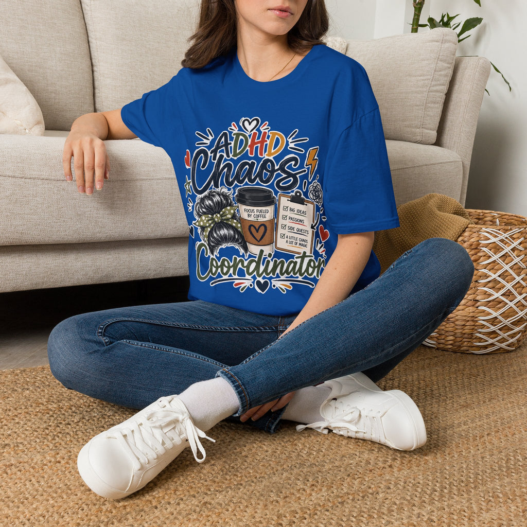 ADHD Chaos Coordinator Shirt | Funny ADHD T-Shirt | ADHD Awareness Graphic Shirt | Mental Health Gift | Coffee & Chaos Apparel