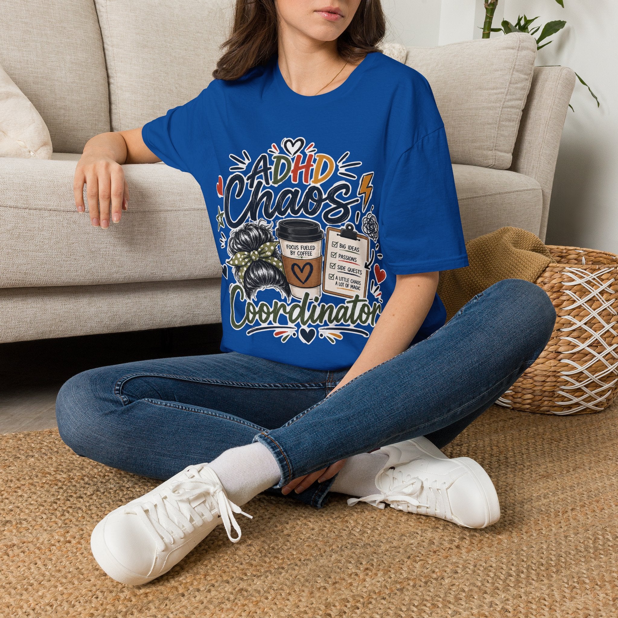 ADHD Chaos Coordinator Shirt | Funny ADHD T-Shirt | ADHD Awareness Graphic Shirt | Mental Health Gift | Coffee & Chaos Apparel
