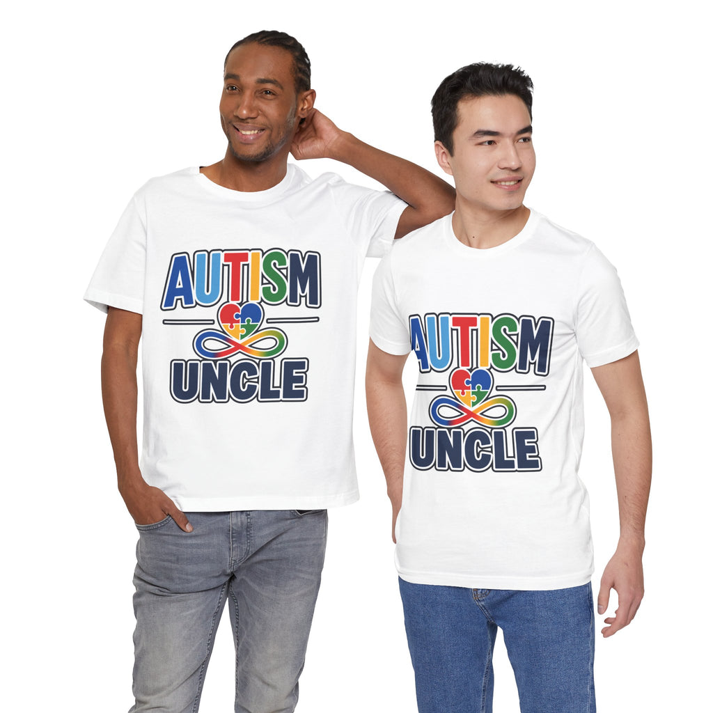 Autism Uncle Shirt | Proud Autism Uncle T-Shirt | Colorful Puzzle Ribbon Infinity Design | Autism Awareness & Acceptance Gift | Special Needs Family Apparel