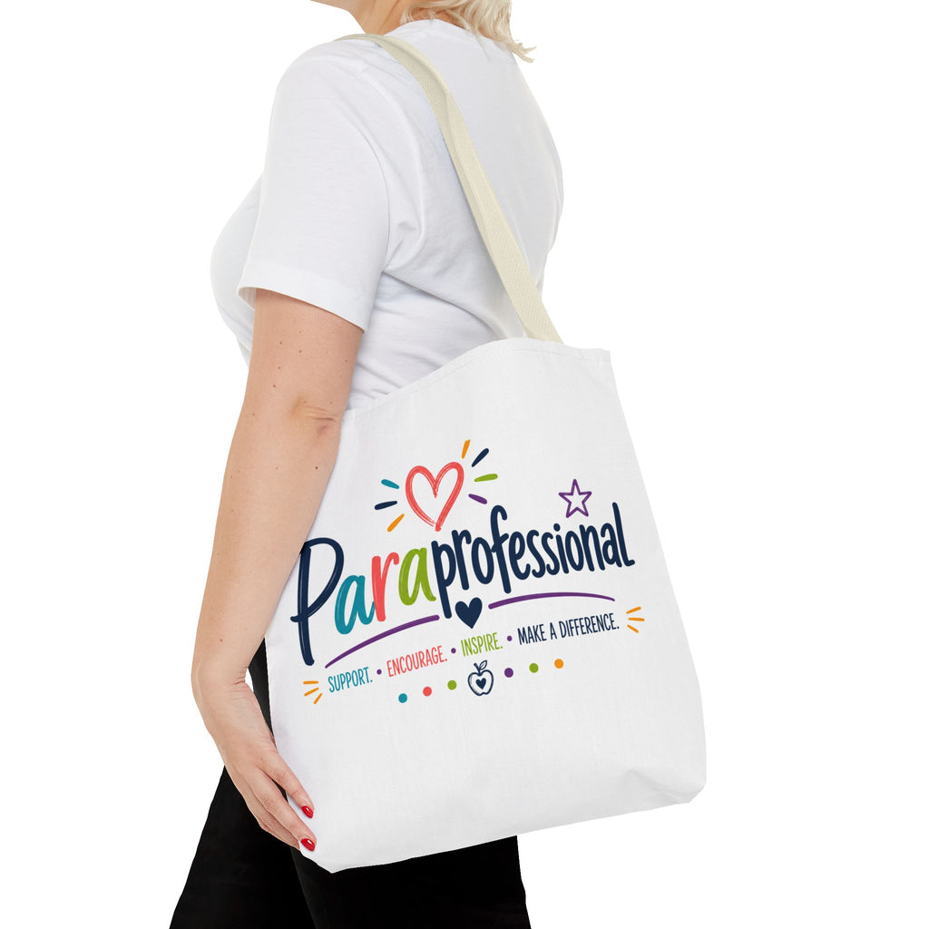 Paraprofessional Heart Logo Tote Bag | School Staff Appreciation