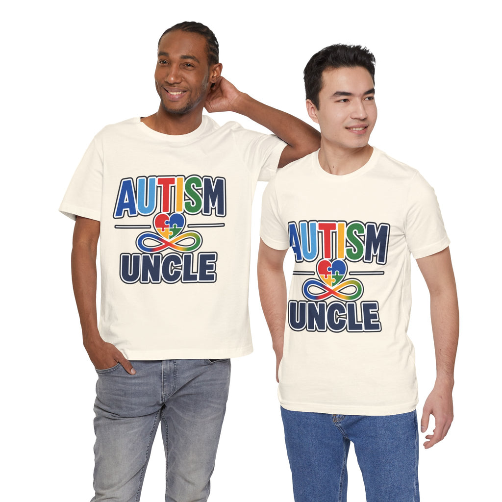 Autism Uncle Shirt | Proud Autism Uncle T-Shirt | Colorful Puzzle Ribbon Infinity Design | Autism Awareness & Acceptance Gift | Special Needs Family Apparel