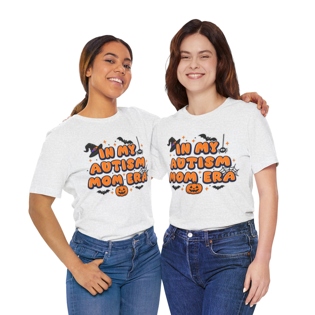 In My Autism Mom Era Tee | Halloween Pumpkin Witch Bat Spiderweb