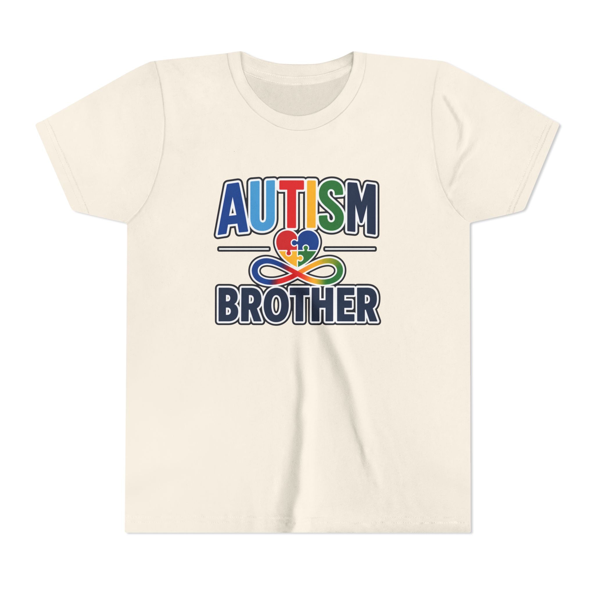 Autism Brother Youth Tee | Puzzle Heart Infinity Awareness Shirt