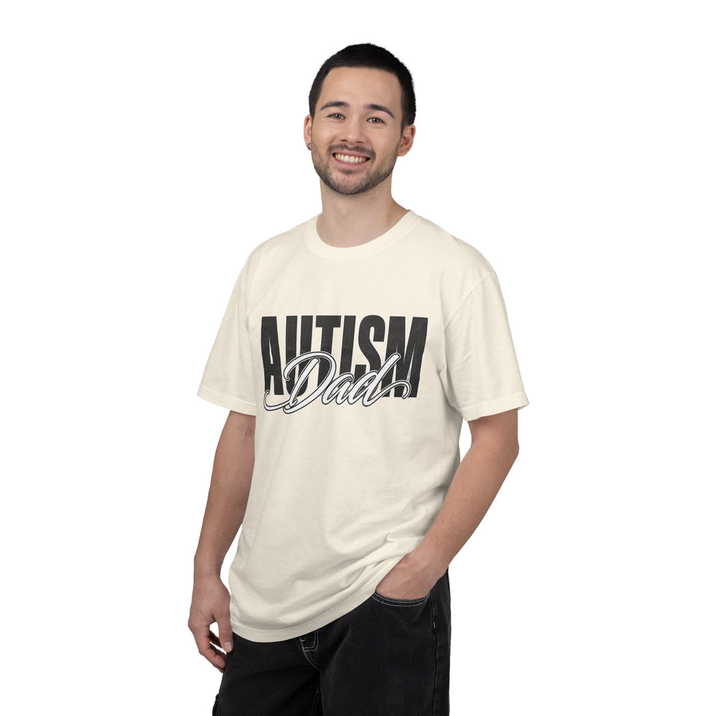 Autism Dad Shirt Autism Dad T Shirt Proud Autism Father Rainbow Block Letter Tee Autism Awareness Autism Acceptance Gift for Dad