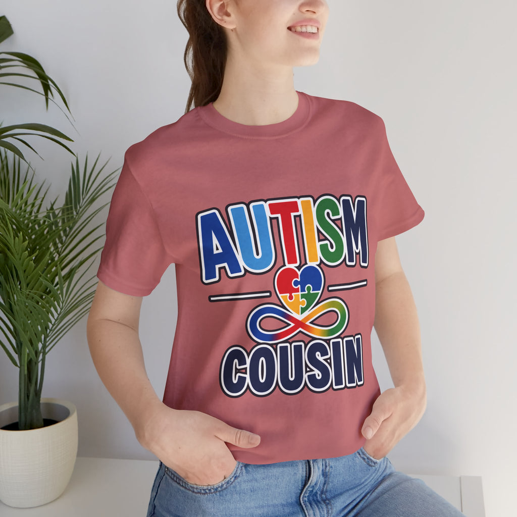 Autism Cousin Shirt | Proud Autism Cousin T-Shirt | Puzzle Heart Infinity Design | Autism Awareness & Acceptance Gift | Special Needs Family Apparel Tee