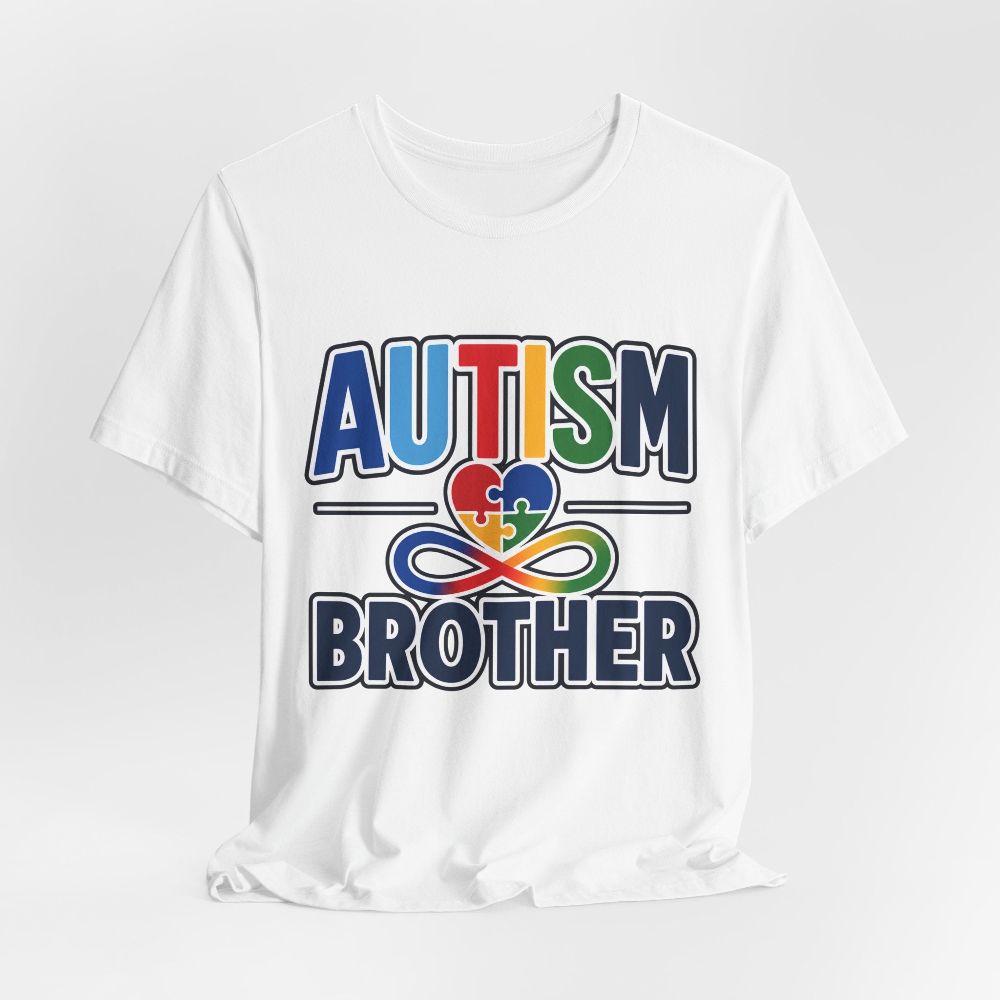 Autism Brother Shirt | Puzzle Heart Infinity T-Shirt | Proud Autism Sibling Tee | Autism Awareness & Acceptance Gift for Brother
