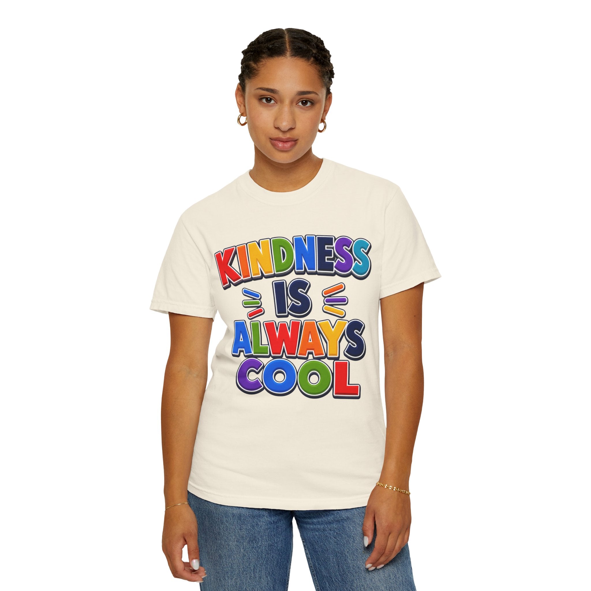 Kindness Is Always Cool T-shirt | Rainbow Positive Message Tee