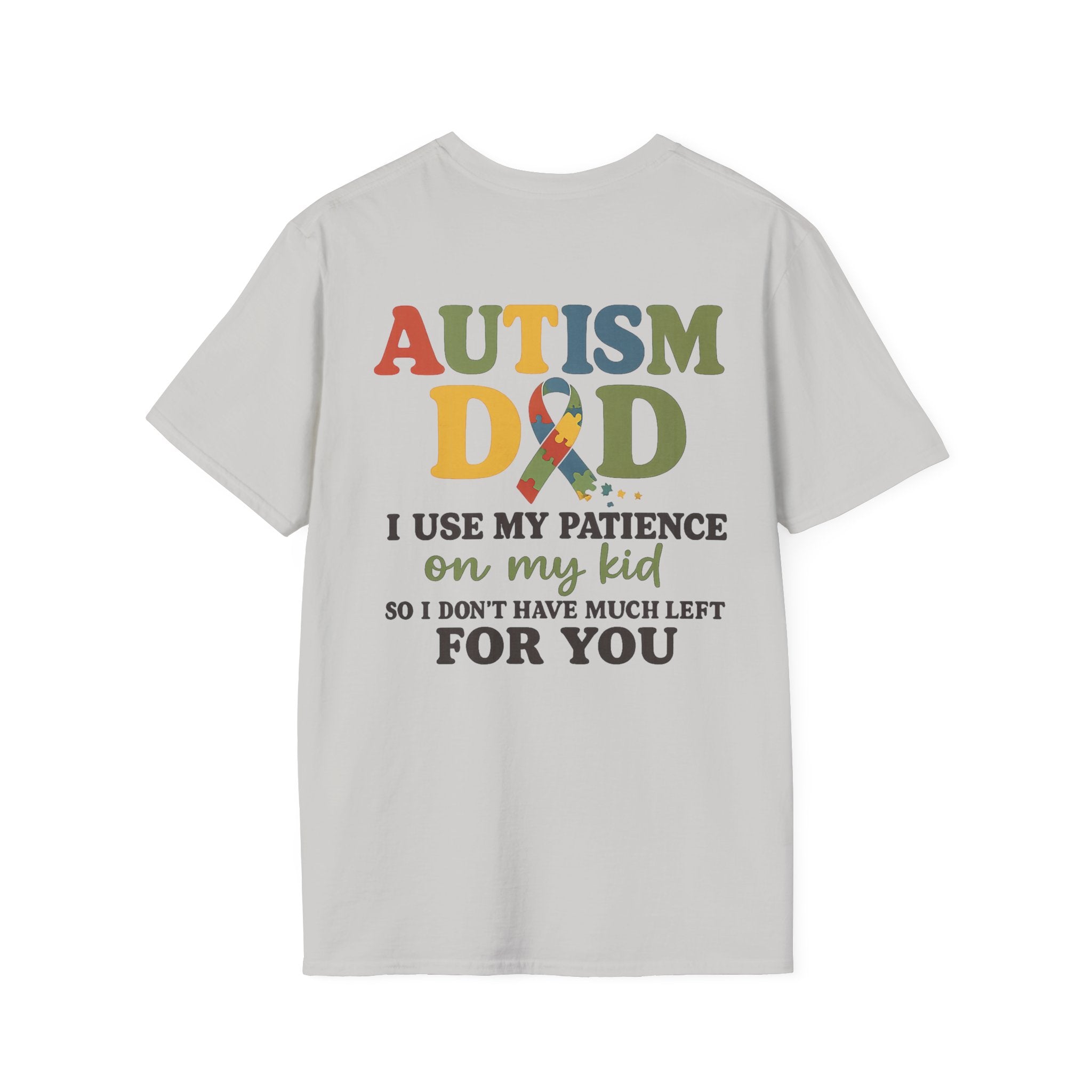 Autism Dad T-Shirt | Rainbow Puzzle Support Tee
