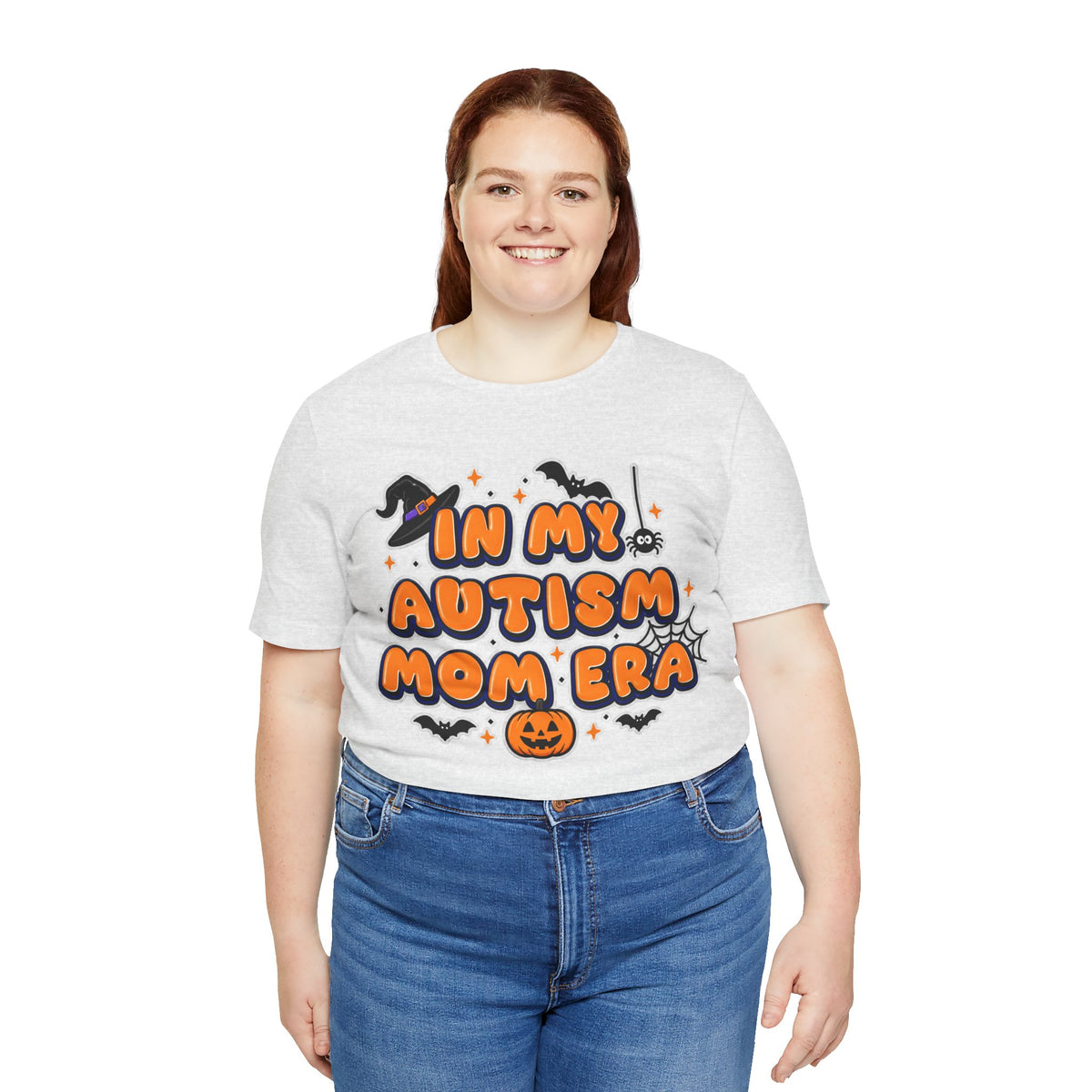 In My Autism Mom Era Tee | Halloween Pumpkin Witch Bat Spiderweb