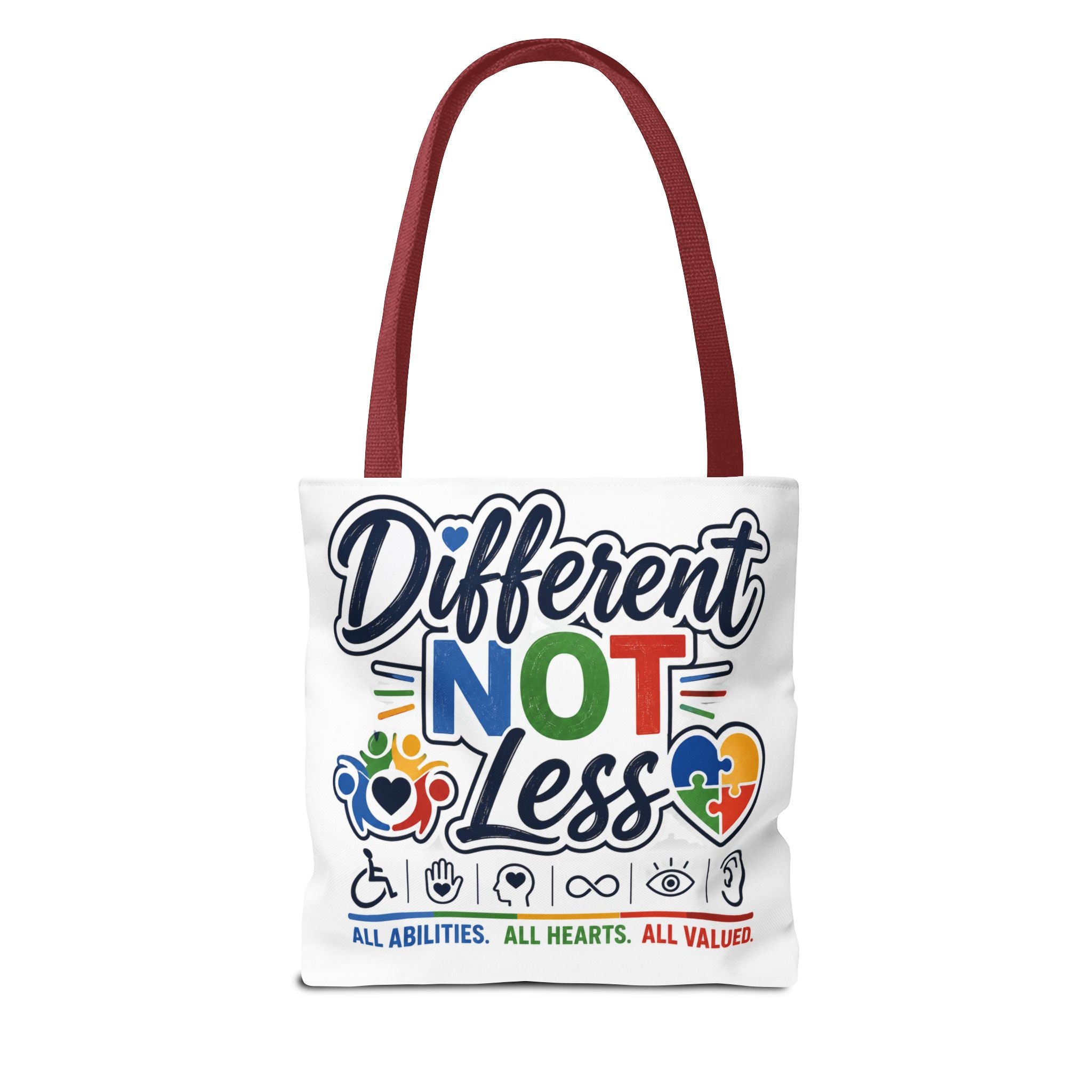 Different Not Less Tote Bag | Neurodiversity Awareness, All Abilities Design