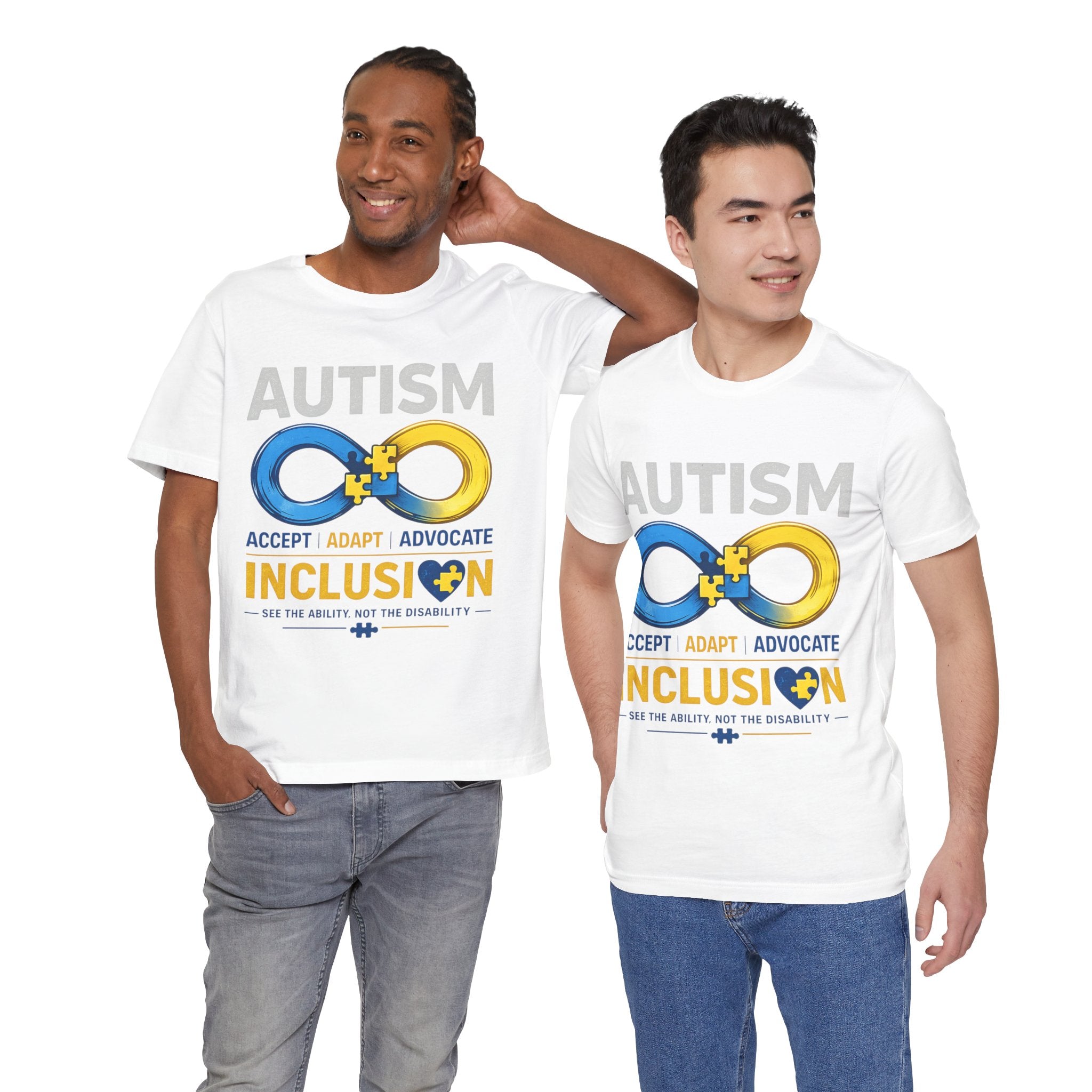 Autism Inclusion Infinity Symbol Tee | Inclusion, Accept Adapt Advocate