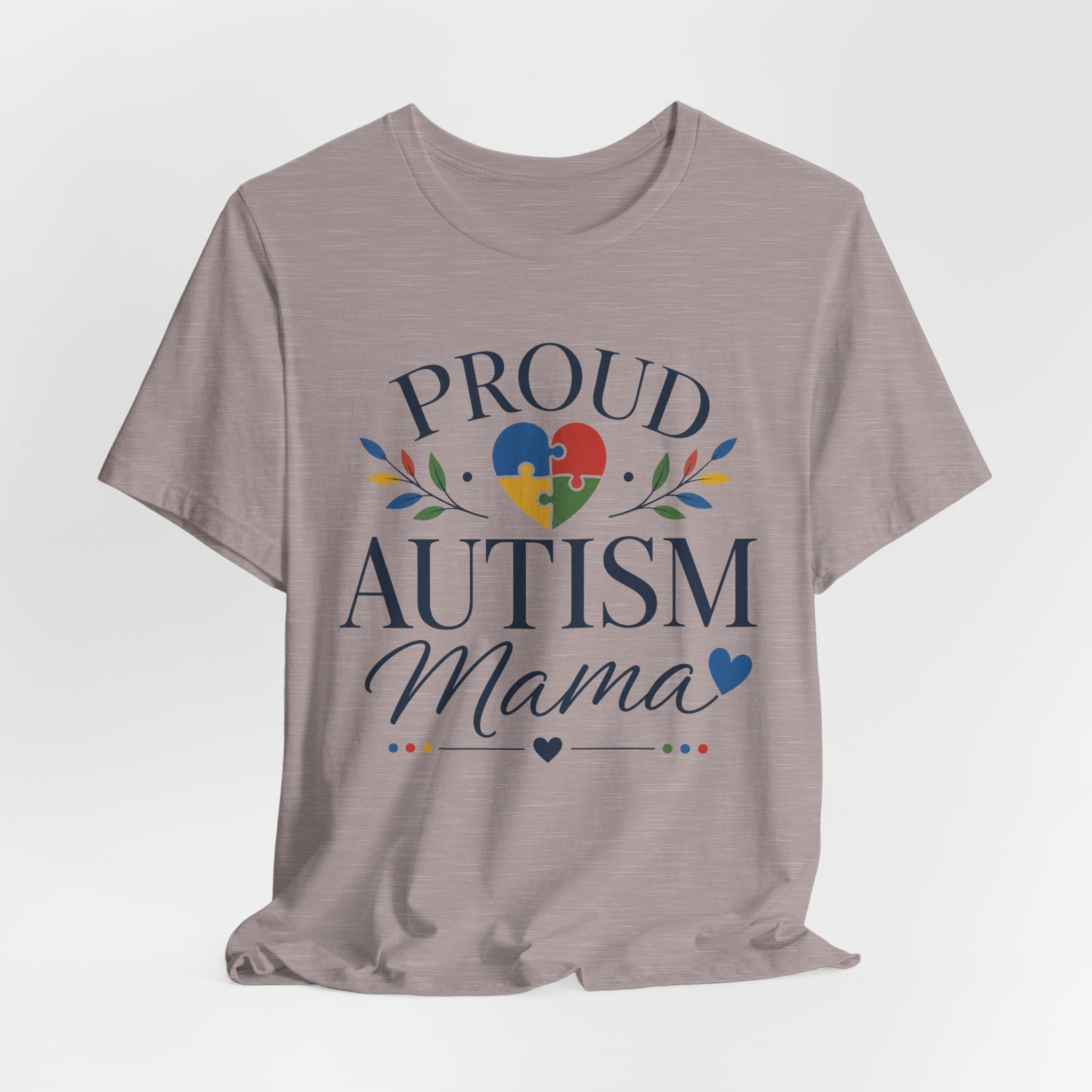 Proud Autism Mama T-Shirt | Puzzle Heart Mom Tee