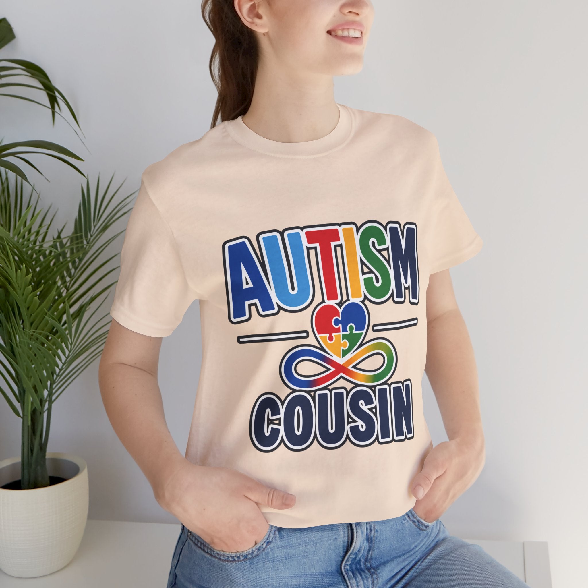Autism Cousin Shirt | Proud Autism Cousin T-Shirt | Puzzle Heart Infinity Design | Autism Awareness & Acceptance Gift | Special Needs Family Apparel Tee