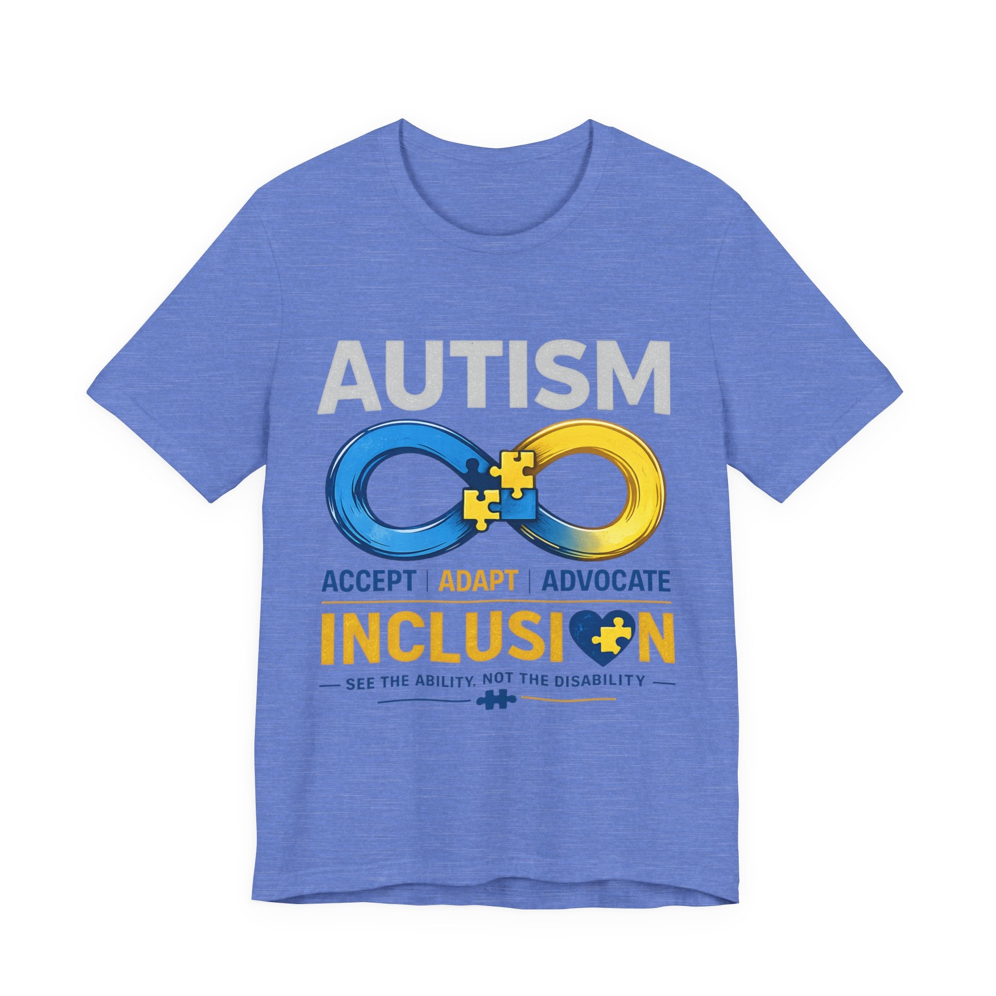 Autism Inclusion Shirt | Infinity Symbol T-Shirt | Accept Adapt Advocate Tee | Neurodiversity Awareness Gift | Kindness & Acceptance Apparel