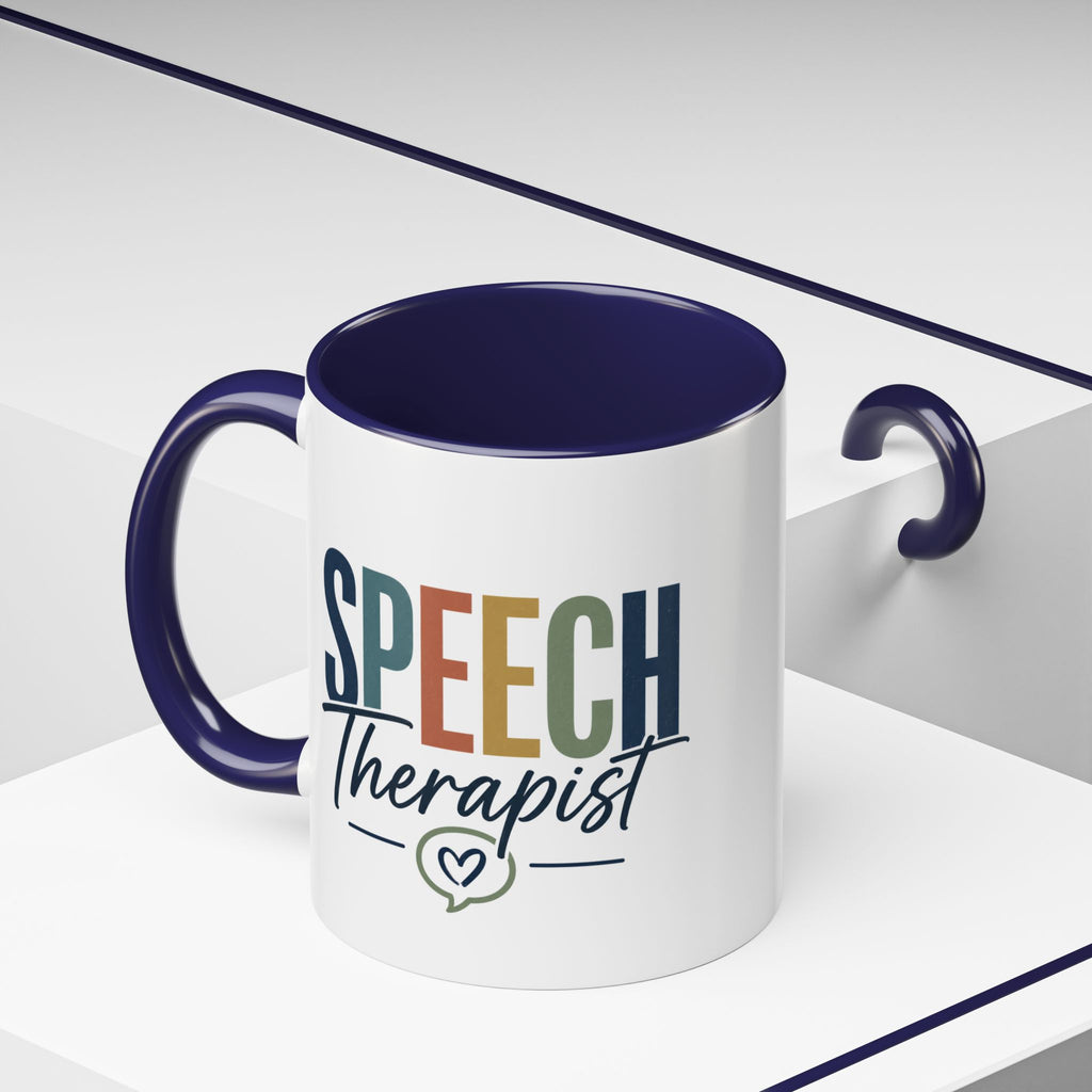 Speech Therapist Coffee Mug | Colorful Lettering Accent Mug
