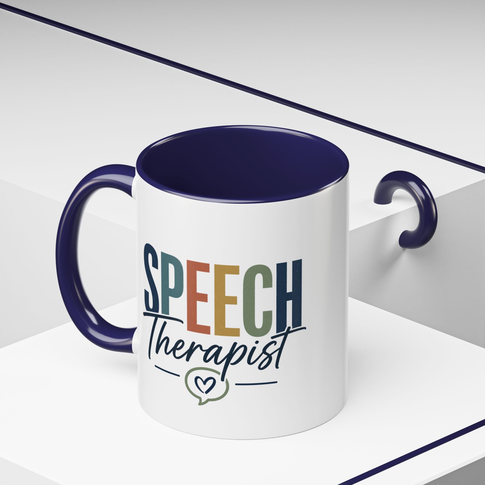 Speech Therapist Coffee Mug | Colorful Lettering Accent Mug
