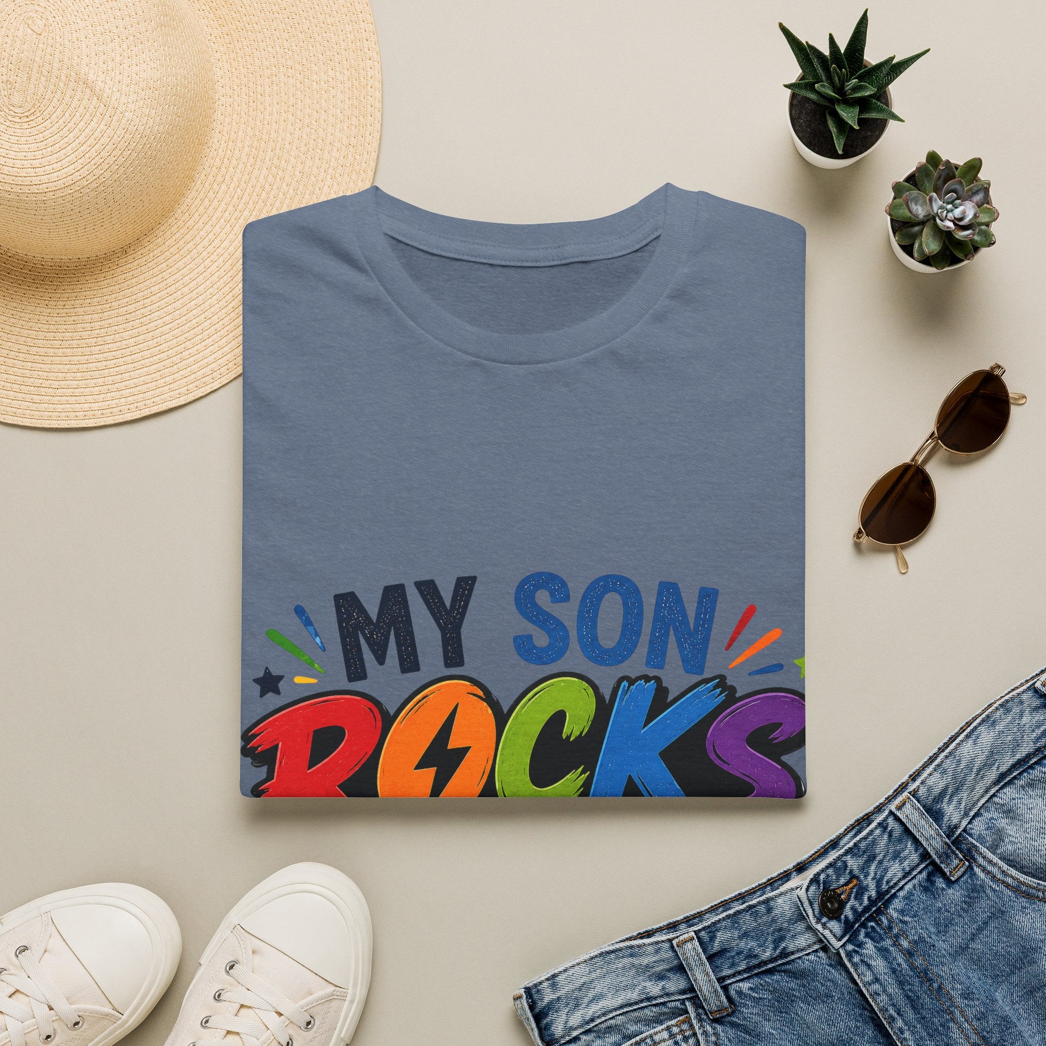 My Son Rocks the Spectrum Shirt, Autism Mom Shirt, Proud Autism Parent Tee, Autism Acceptance T-Shirt, Special Needs Mom Apparel